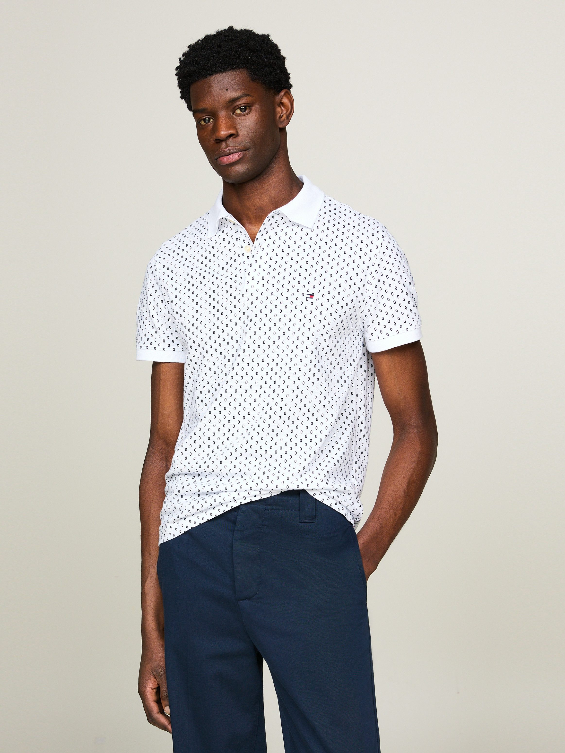 Tommy Hilfiger Poloshirt MICRO PRINT SLIM POLO