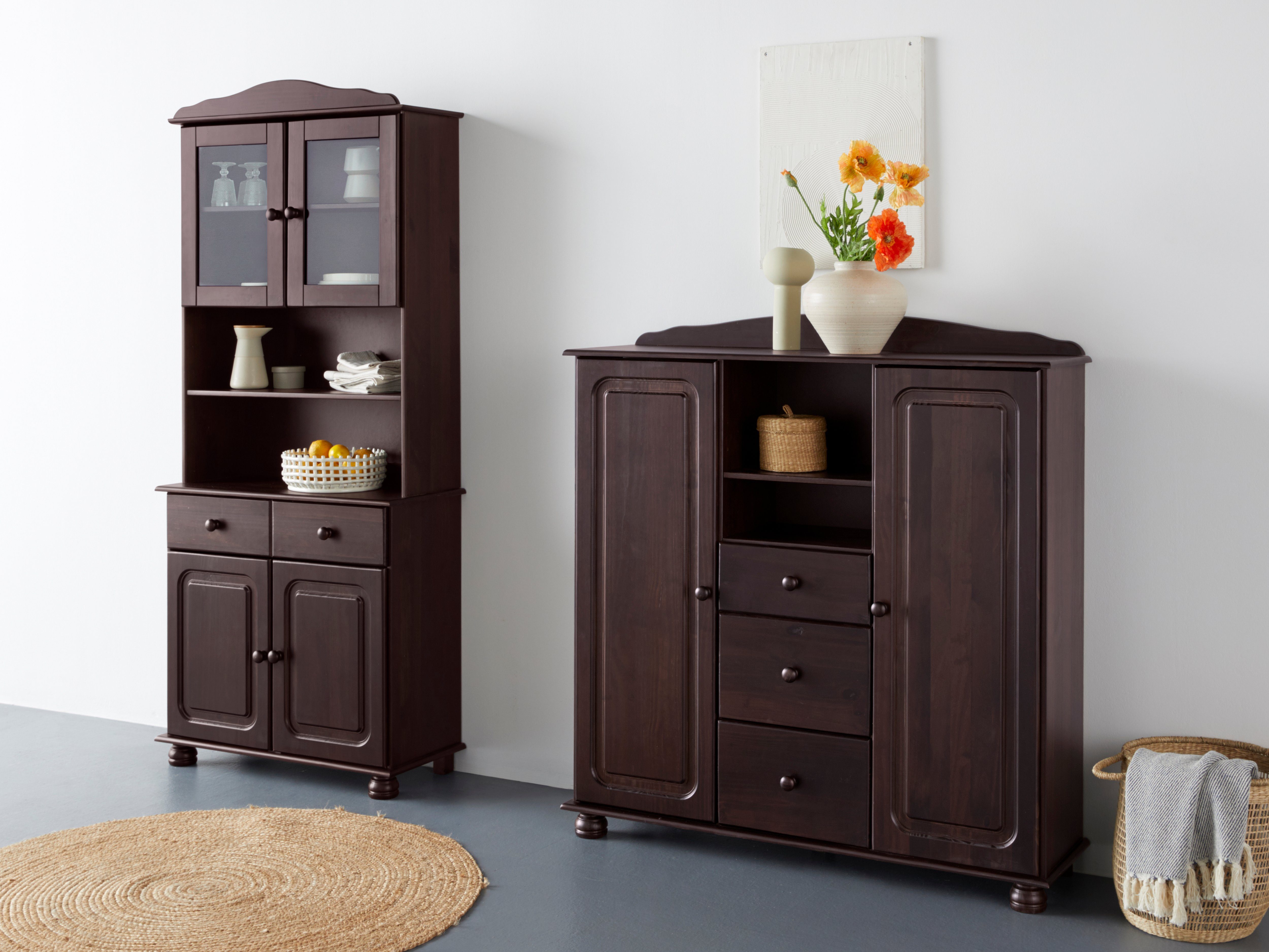 Home affaire Highboard Mette Opbergkast met 3 lades en verstelbare planken