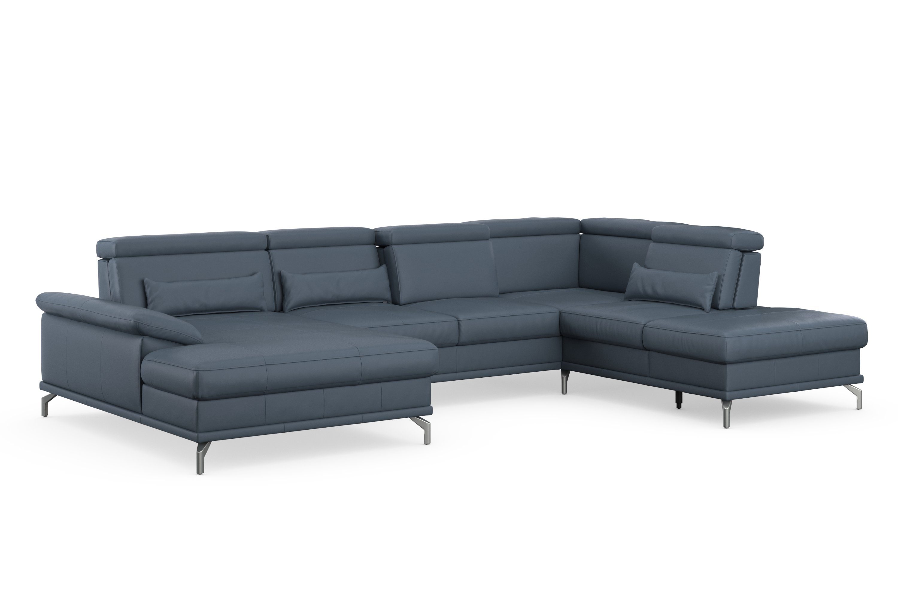 sit&more Zithoek Cabrio U-vorm, met zitdiepteverstelling, arm- en hoofdsteunverstelling