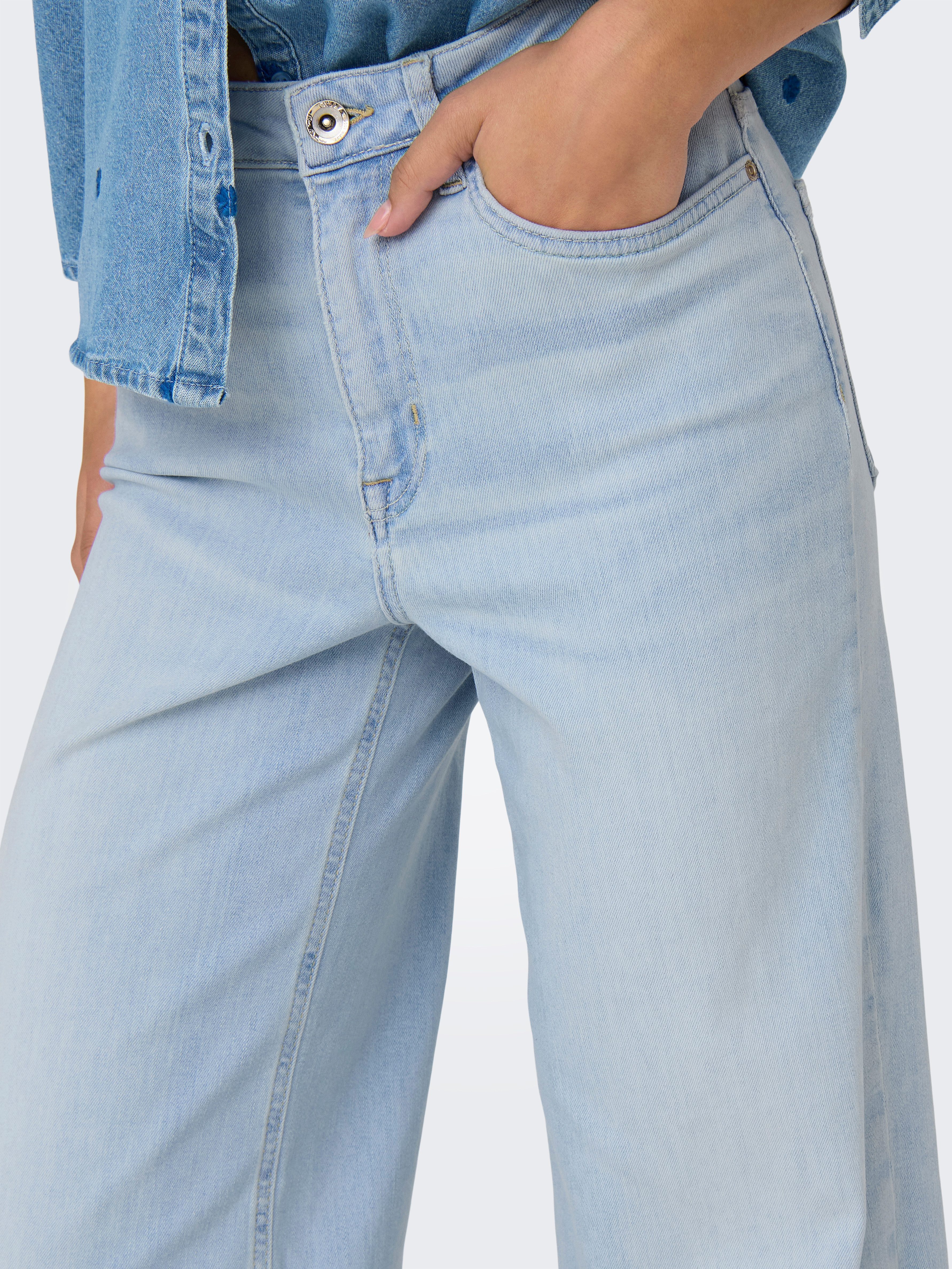 Only High-waist jeans ONLMADISON BLUSH HW WIDE DNM CRO495 NOOS