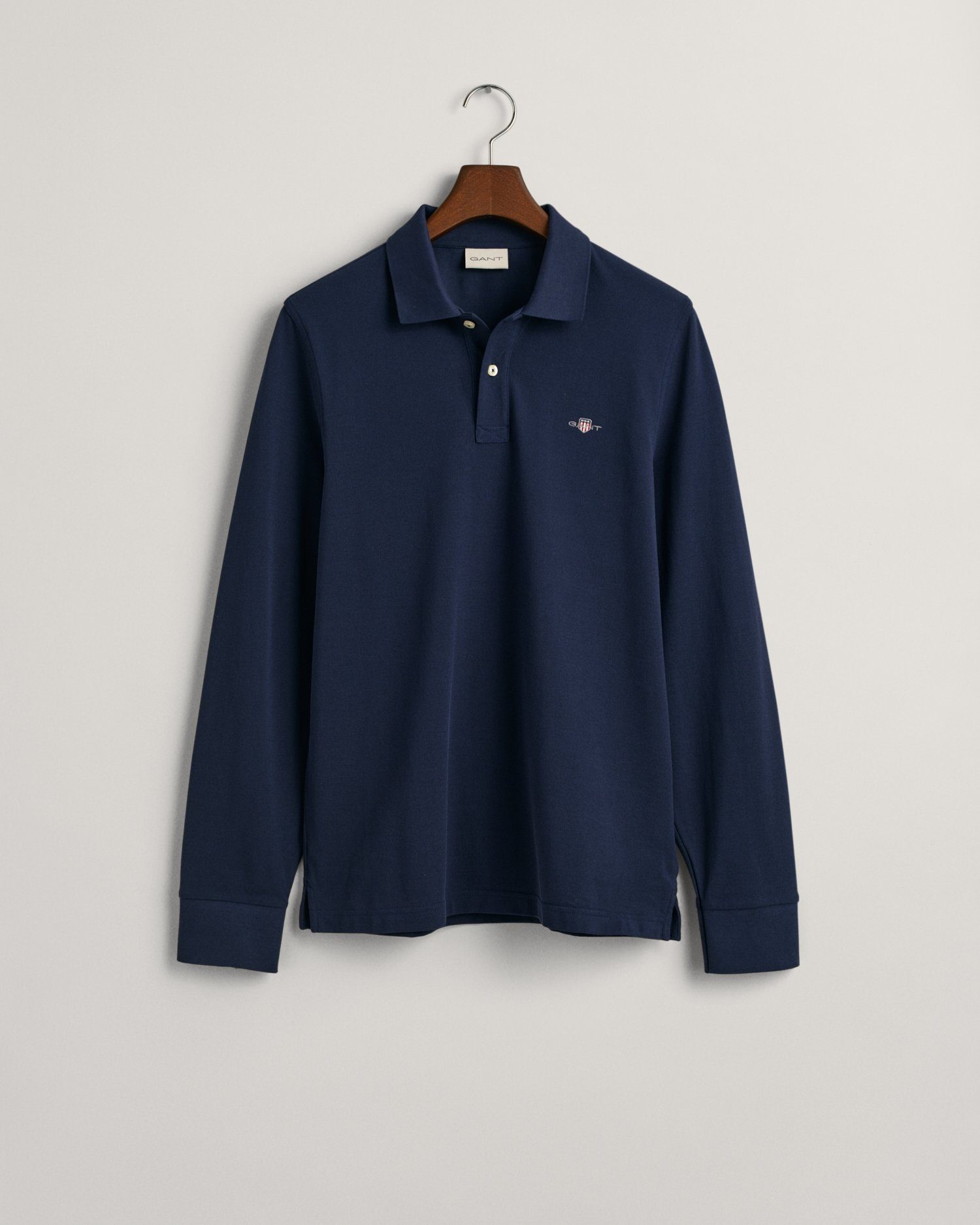 Gant Poloshirt REG SHIELD LS PIQUE RUGGER met logoborduursel op de borst