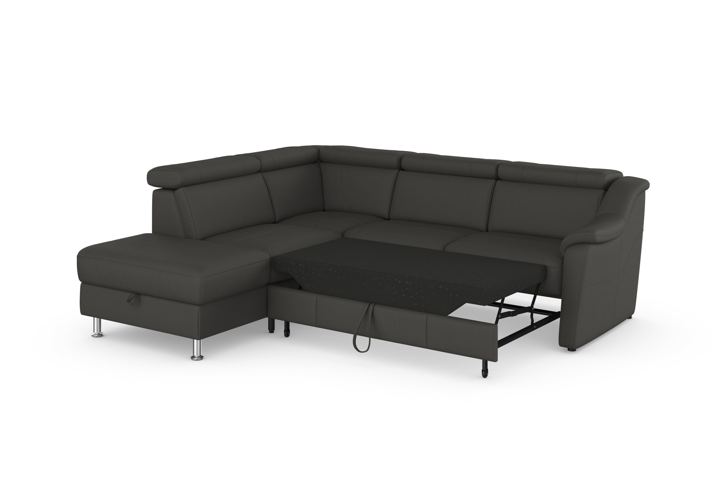 sit&more Hoekbank Freetown L-vorm met verstelbare hoofdsteun en comfortabele binnenvering