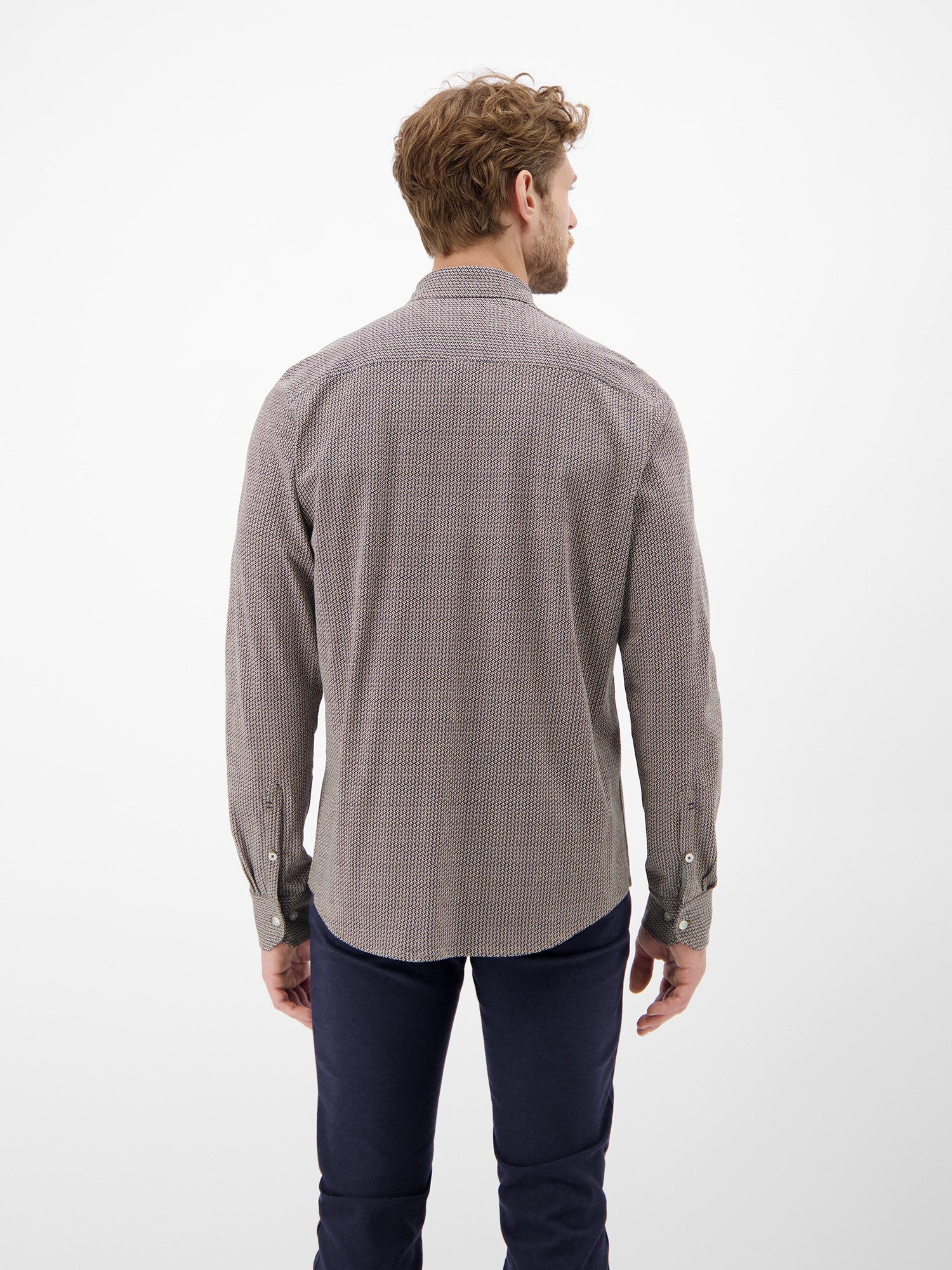 Lerros Geruit overhemd LERROS Shirt met lange mouwen met Minimaal-ruitpatroon