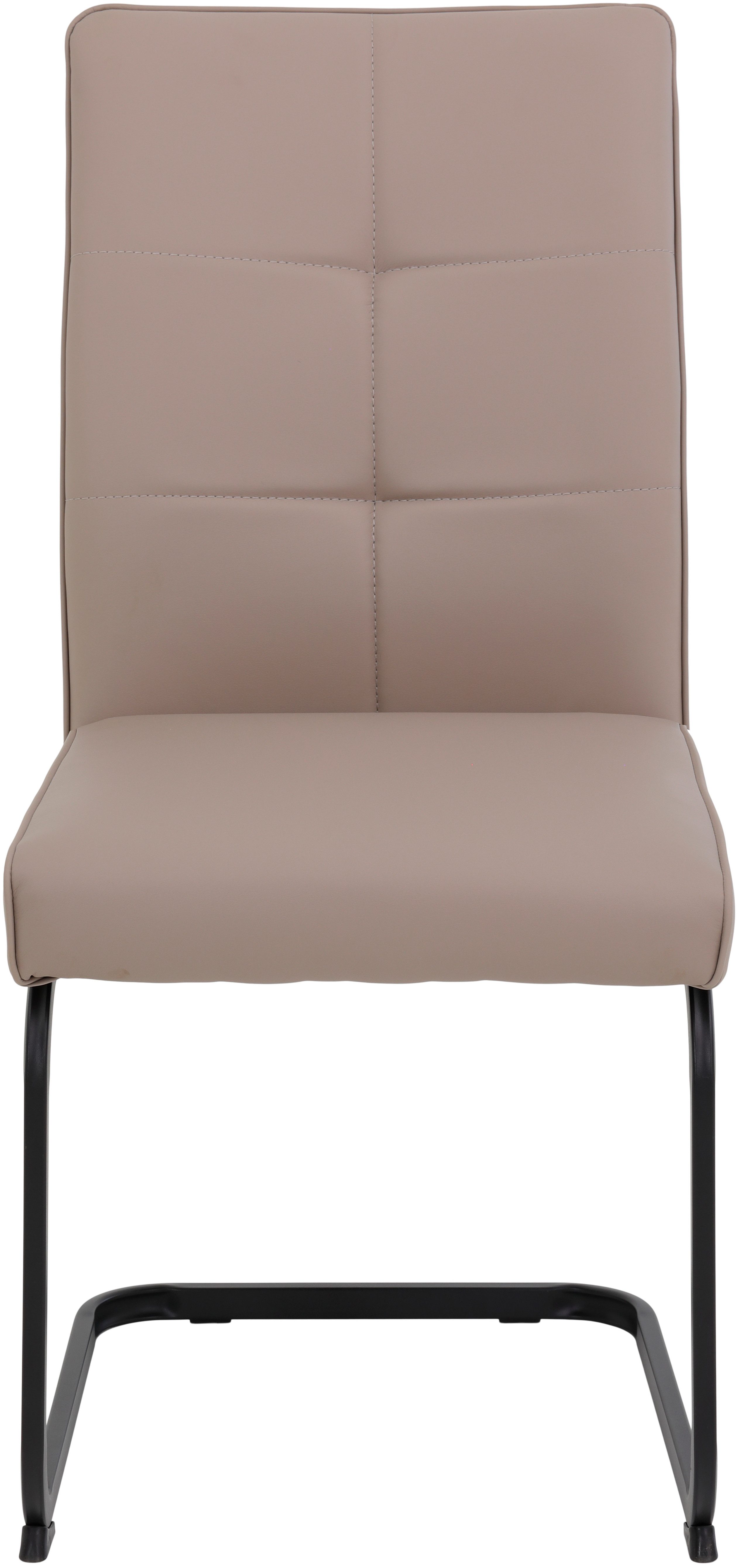 HELA Vrijdragende stoel Vrijhangende TOLEDO stoel met comfortzitting, gevoerd, microvezel bekleding (set)