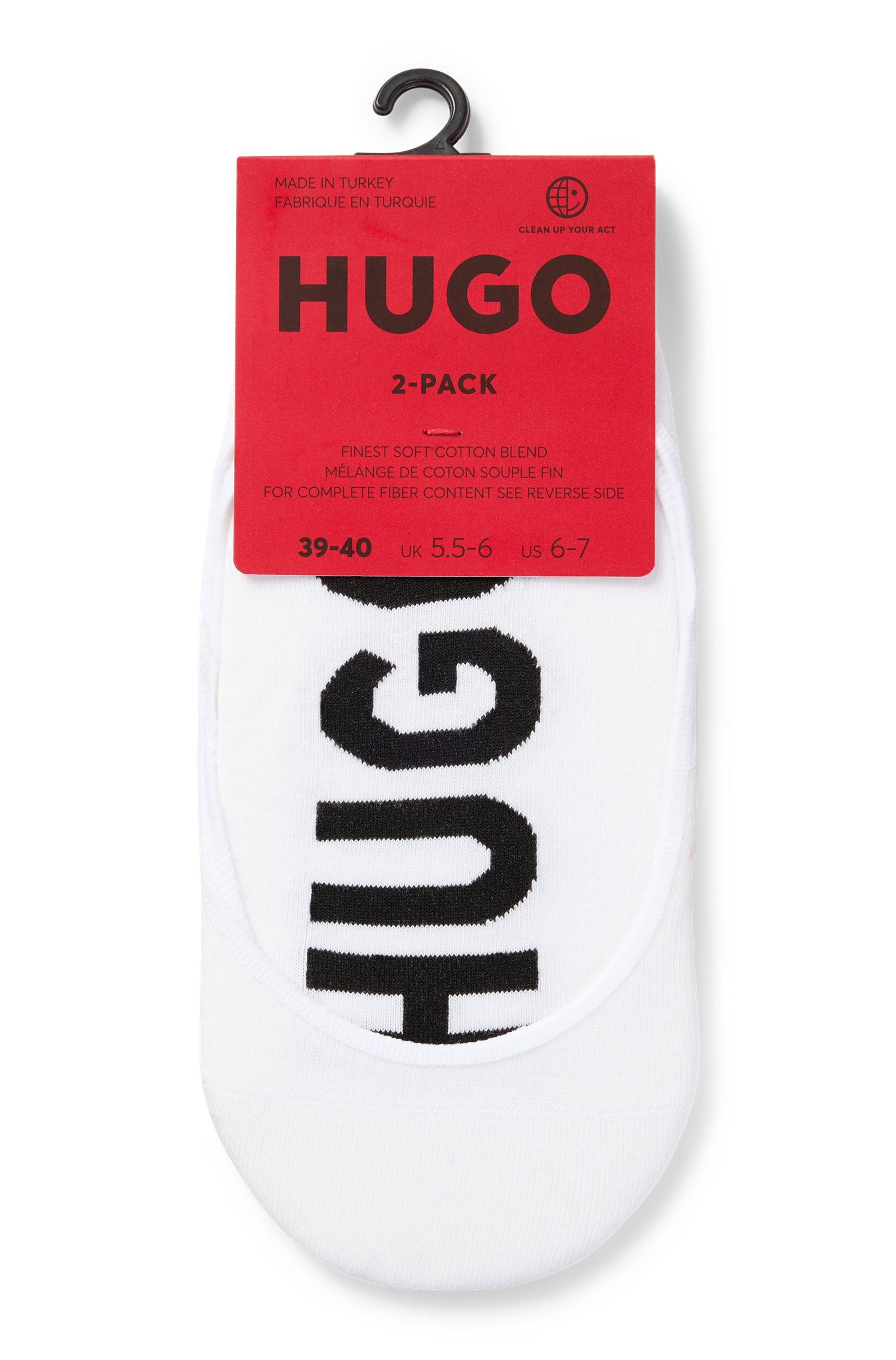 HUGO underwear Sneakersokken 2P INVISIBLE W met hugo logo-opschrift onder de zool (set, 2 paar, 2 stuks)