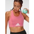 adidas sport-bh logo padded sport bra top roze