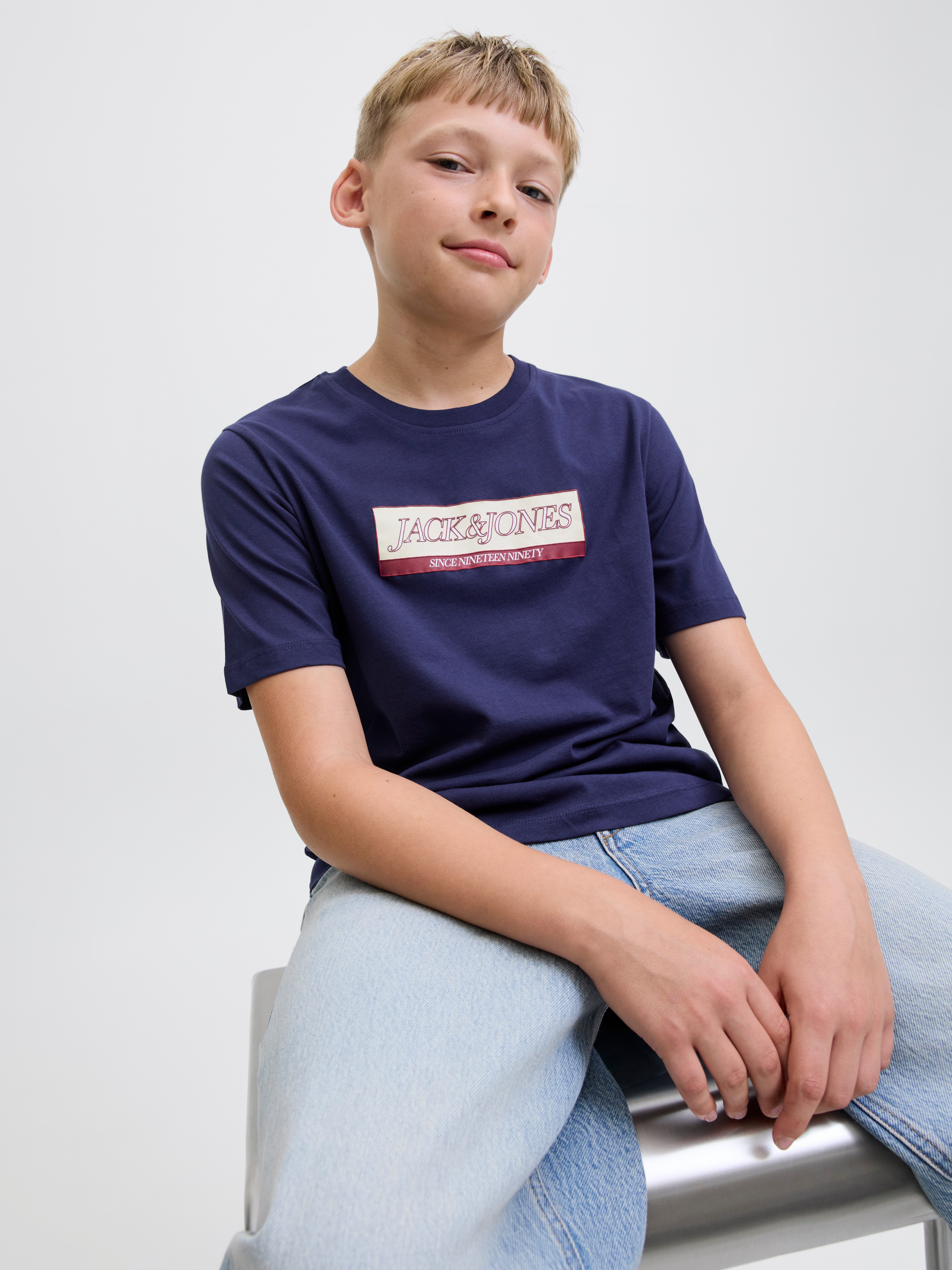 Jack & Jones Junior T-shirt JORINWOOD BLOCK BRAND TEE SS CN NOOS JNR