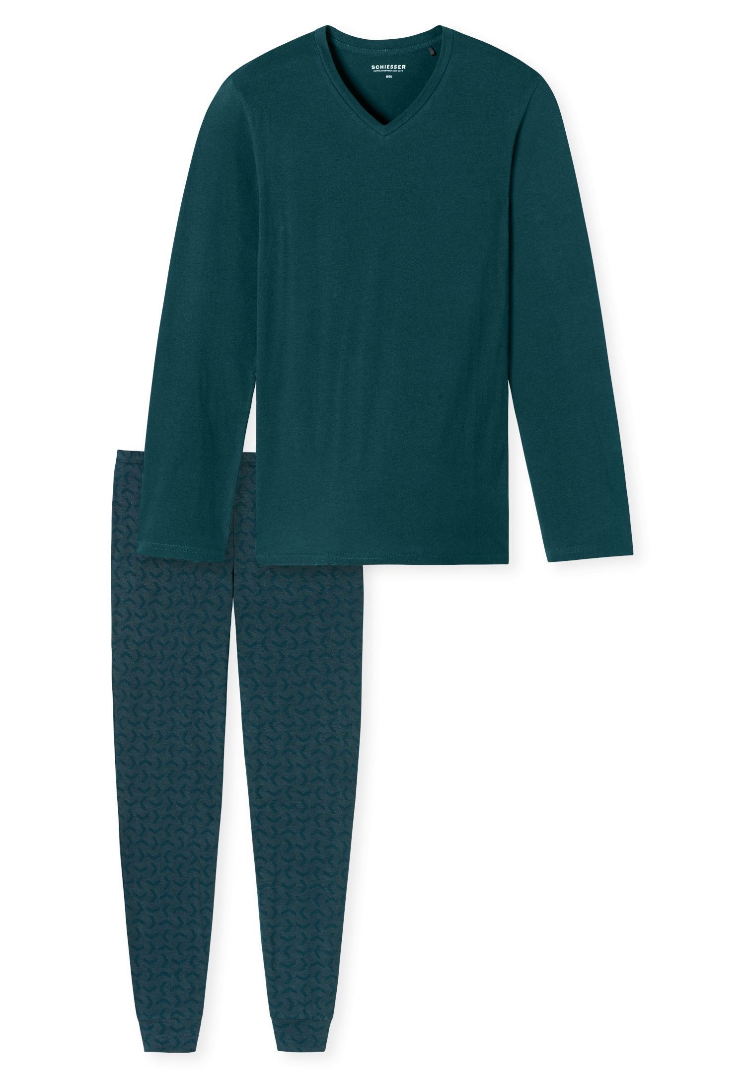 Schiesser Pyjama Casual Essentials met comfortabele boord (2-delig)