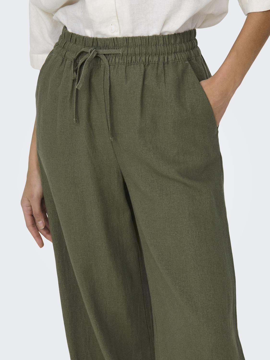 JDY Linnen broek JDYSAY LINEN HW WIDE PANT WVN NOOS
