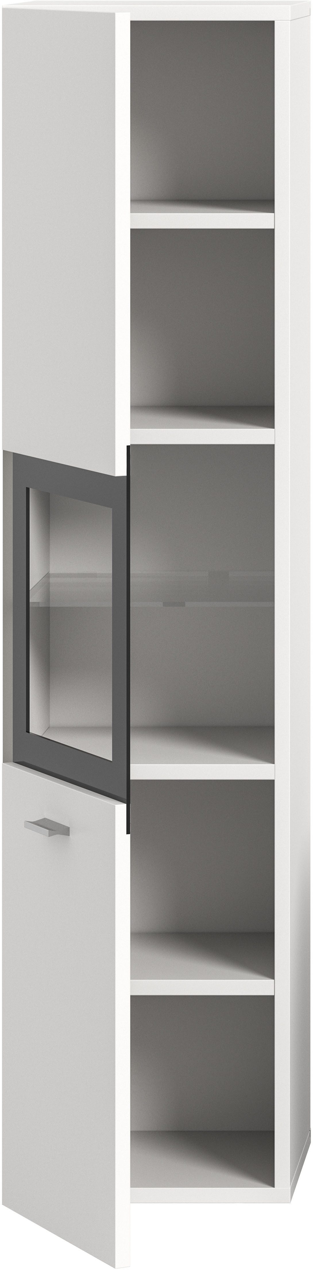 welltime Hoge kast Tampa, hoogte 125cm, hangend of staand te monteren Badkamerkast, hangkast badkamer, badkamer, badkamermeubels