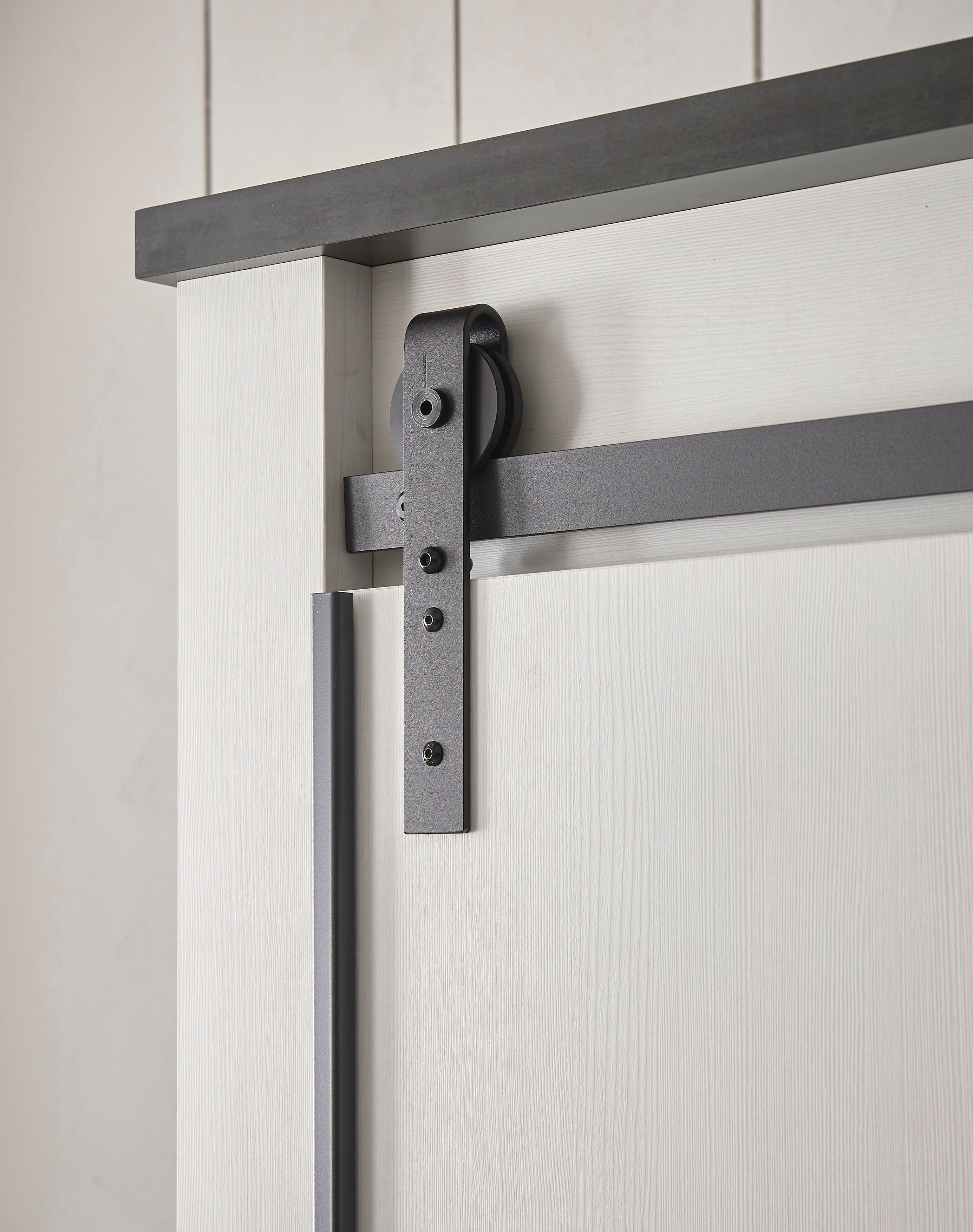 Home affaire Slaapkamerserie Sherwood Ligoppervlak 140 x 200 cm, kast 3-deurs 162 cm breed (4-delig)