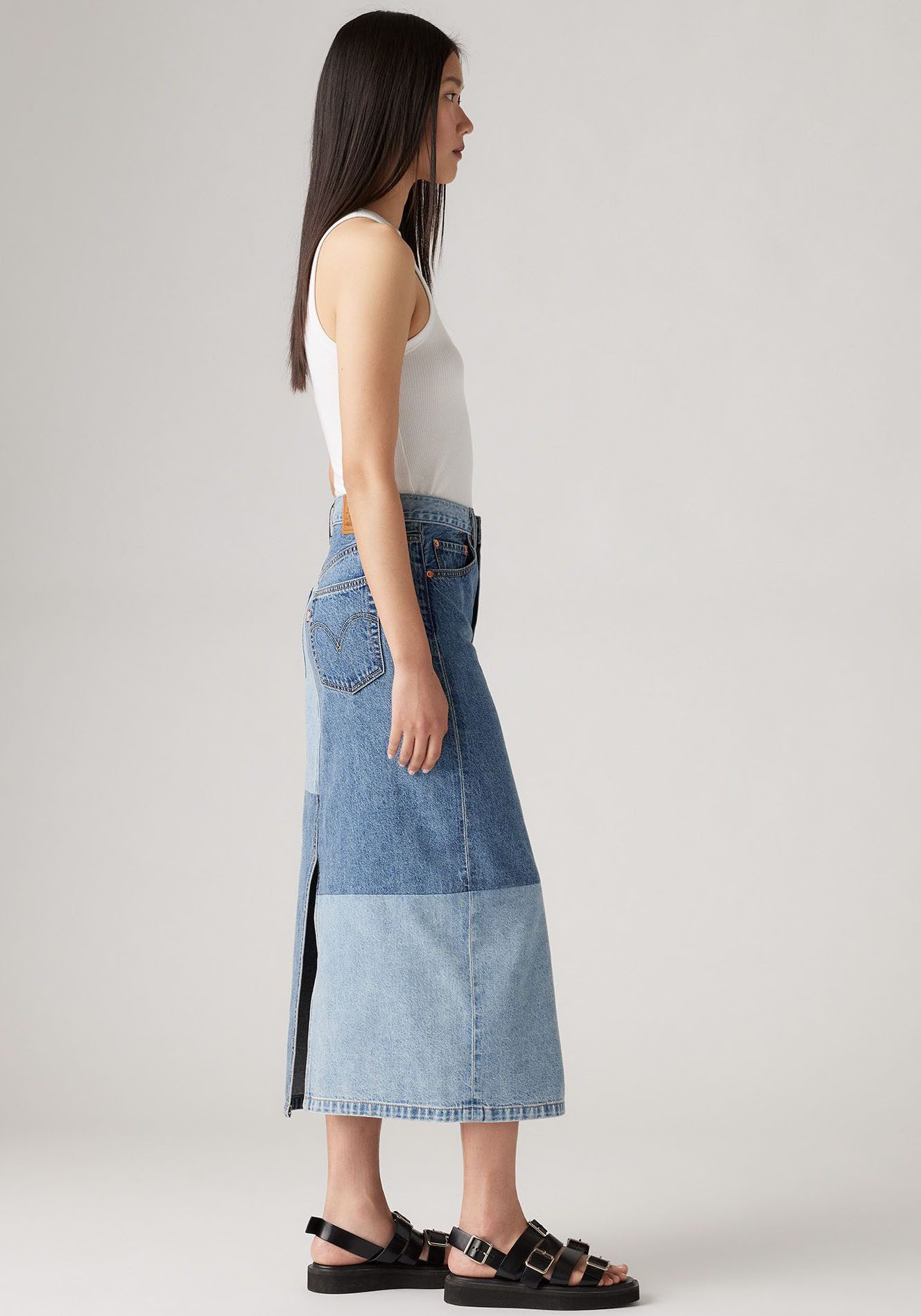 Levi's® Midirok BUTTON MIDI SKIRT PAT