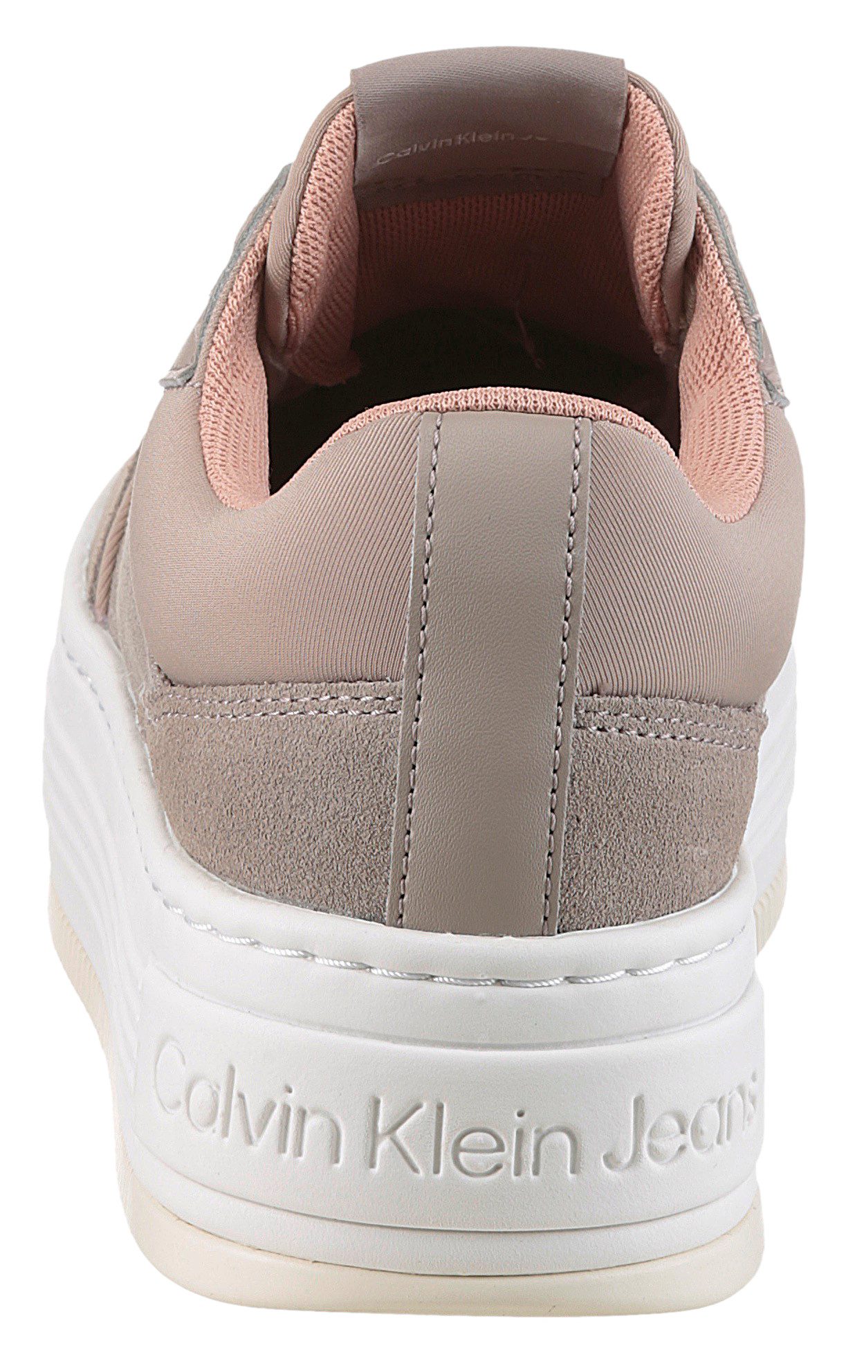Calvin Klein Plateausneakers BOLD FLATF LOW MIX MG MEDIA veterschoenen, vrijetijdsschoen, lage schoen met zijlogo