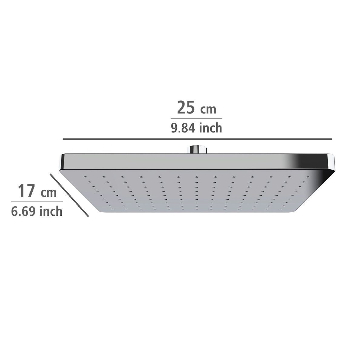 WENKO Regendouchekop Watersaving systeem Regendouchekop Automatic Cleaning, 25x17 cm
