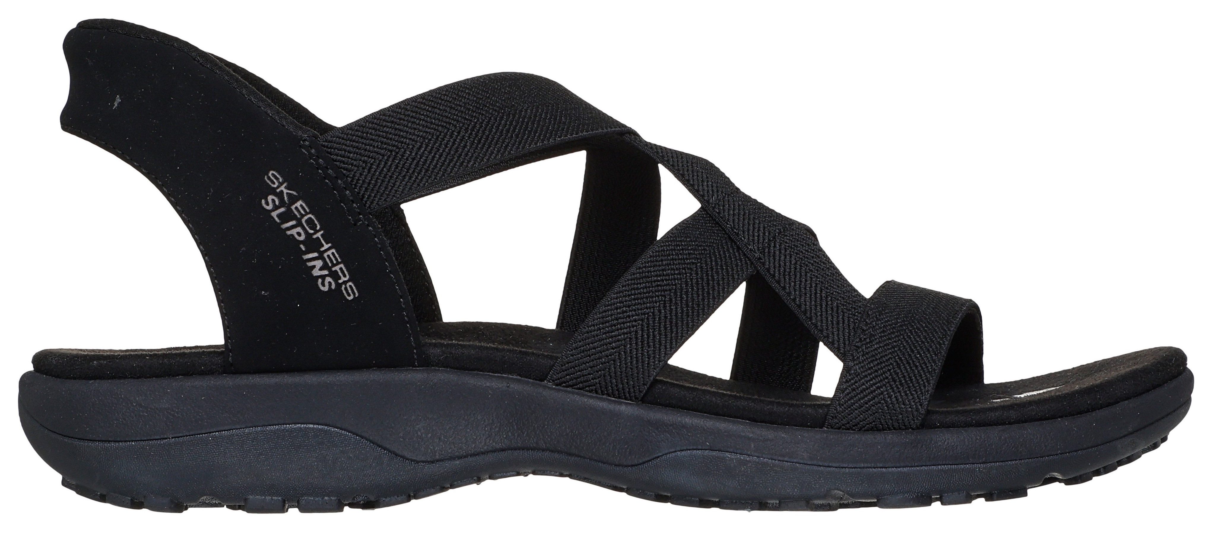 Skechers Sandalen REGGAE SLIM-STRETCH FLEX , flats, trekking sandaal met slip-ins functie
