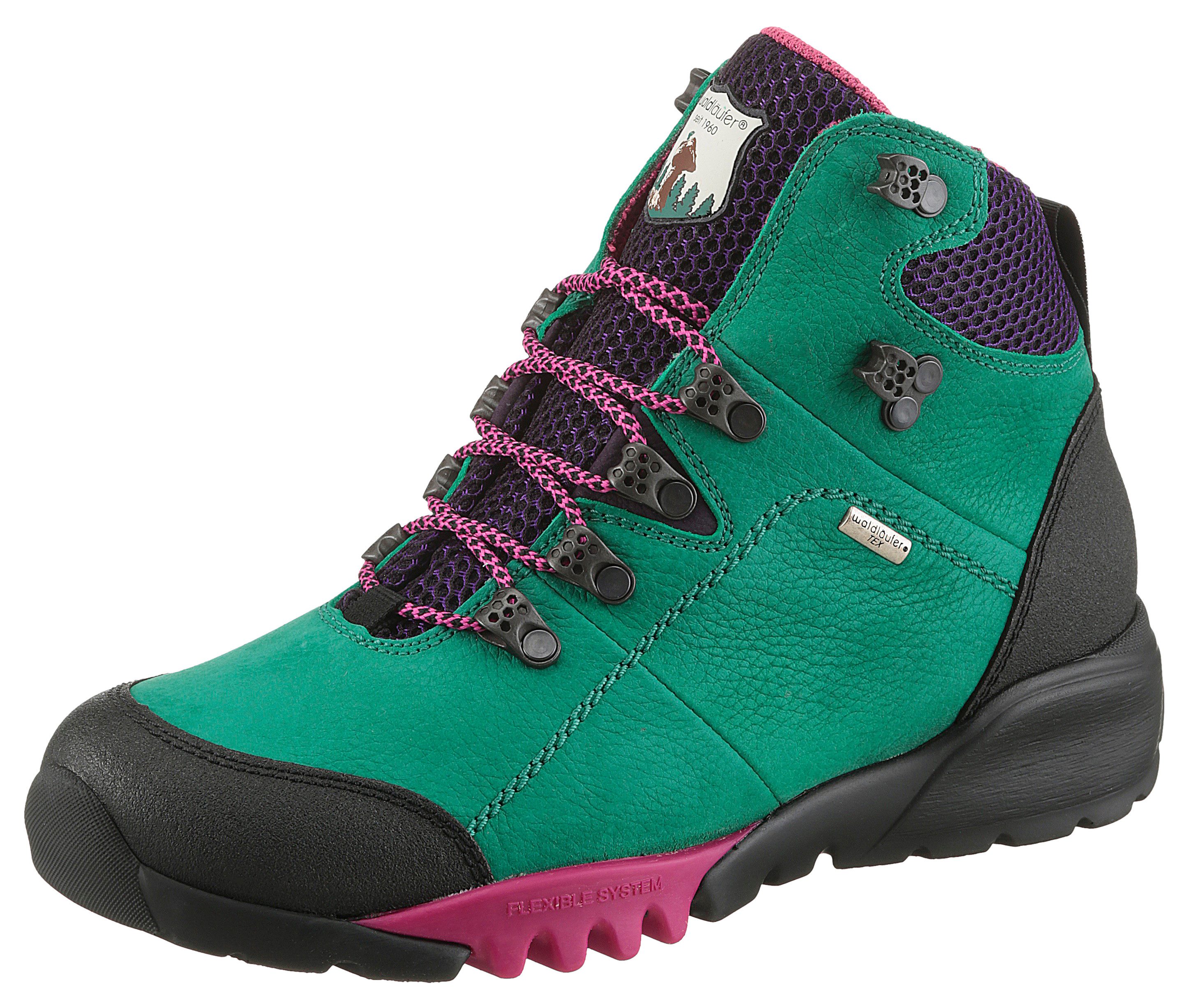 Waldläufer Trekkingschoenen H-AMIATA , outdoorlaarzen, veterschoenen, tex-membraan, comfortabele breedte h (=zeer breed) dames wandelschoenen maat 4,5