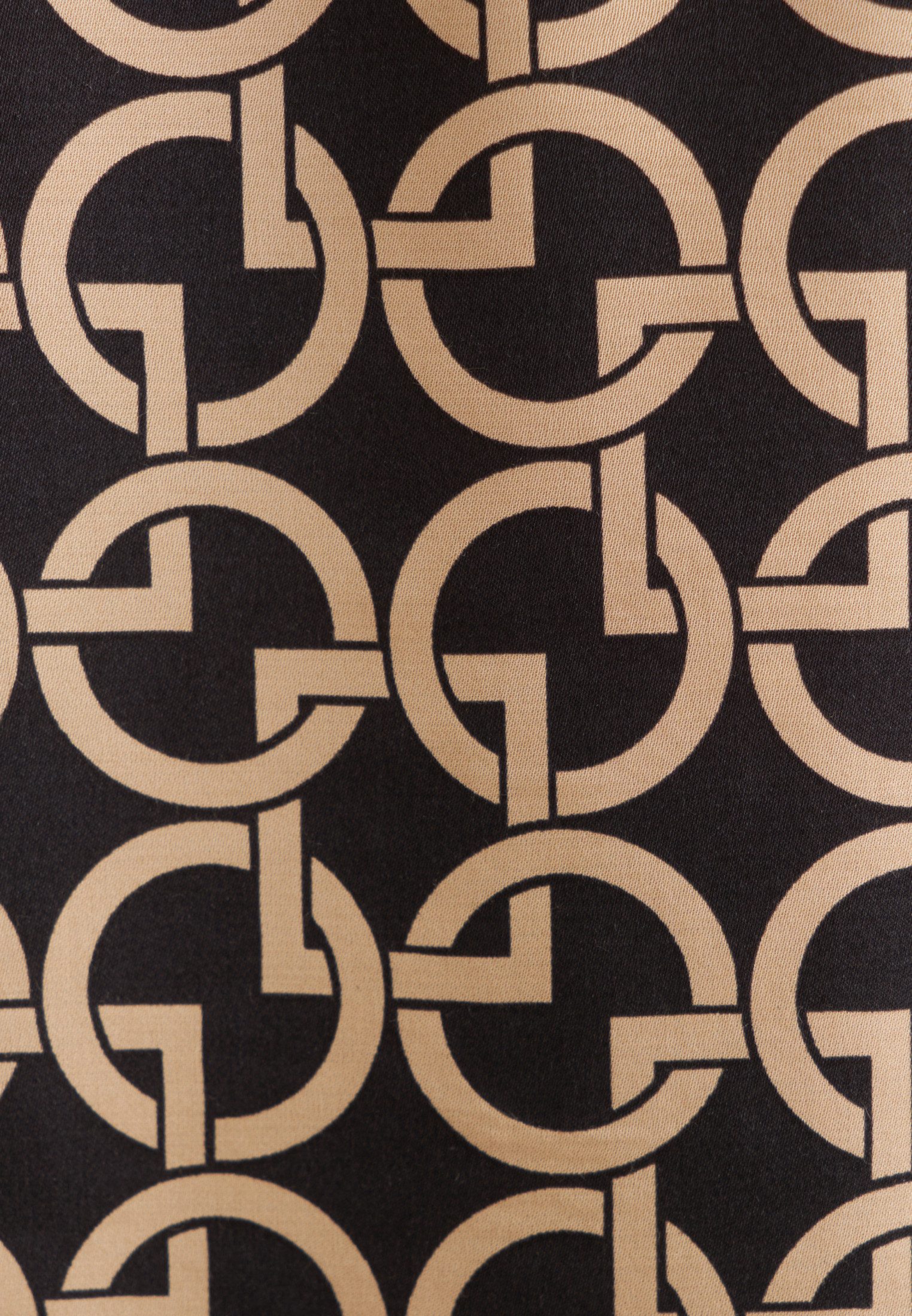seidensticker Overhemdblouse Zwarte roos Lange mouwen kraag print