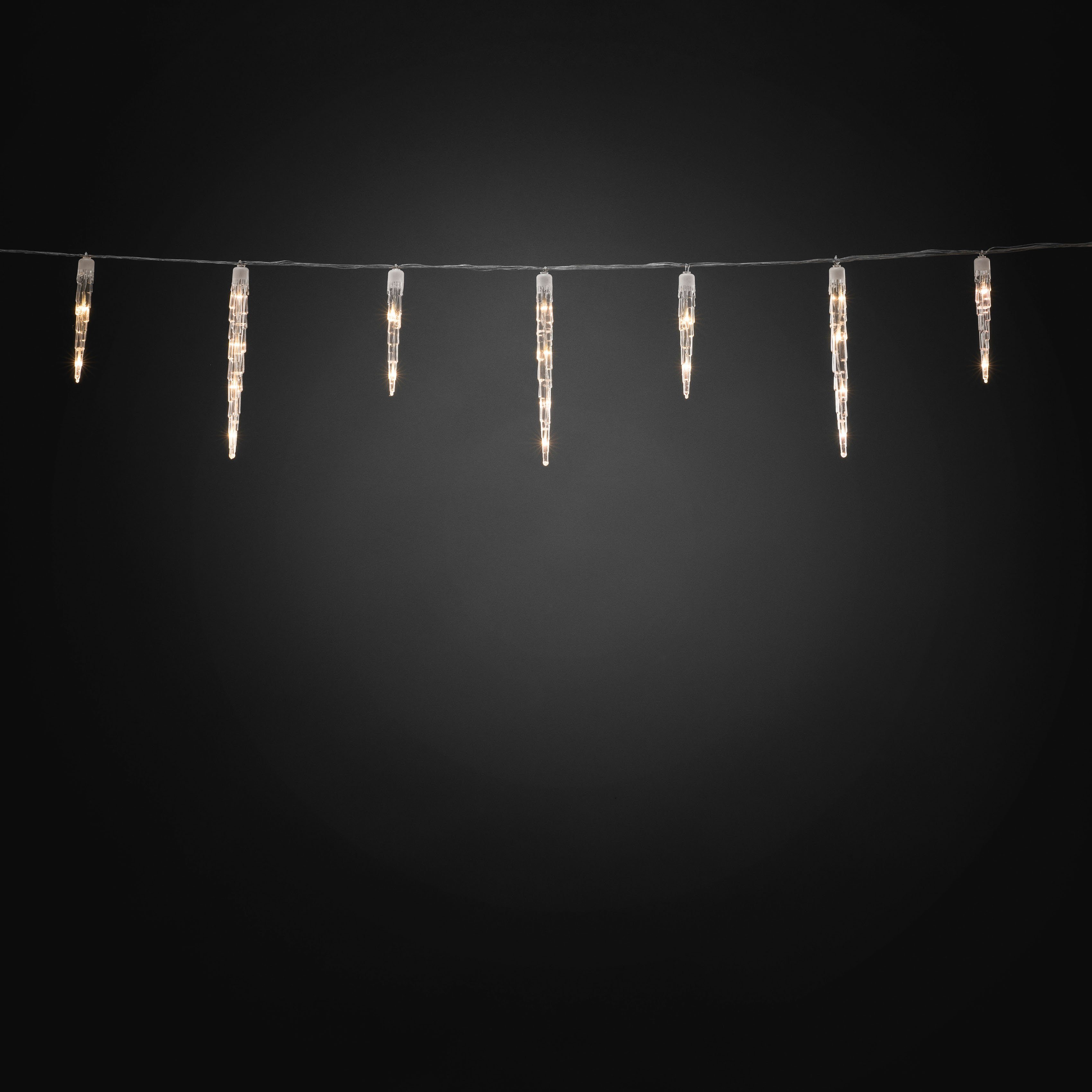 KONSTSMIDE Led-lichtgordijn Led-ijspegels, 32 dennenappels, met multifunctie, 96 warmwitte dioden (1 stuk)