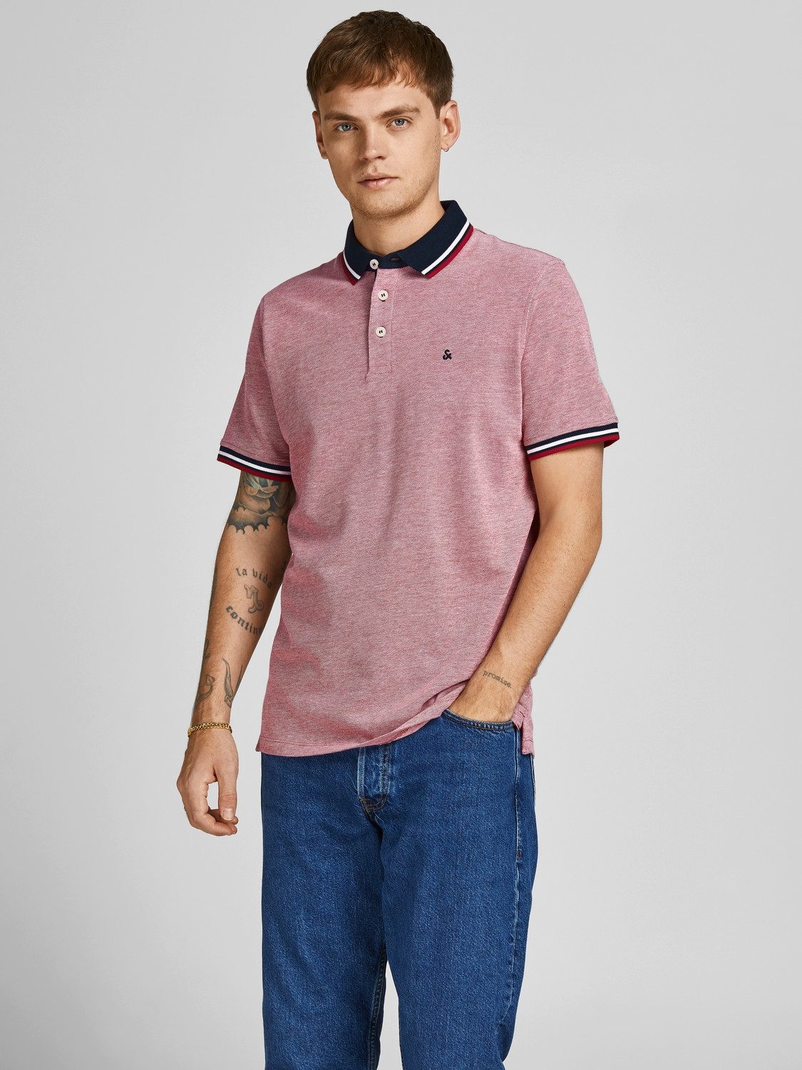 Jack & Jones Poloshirt JJEPAULOS POLO SS 2PK MP NOOS (2-delig, Set van 2)