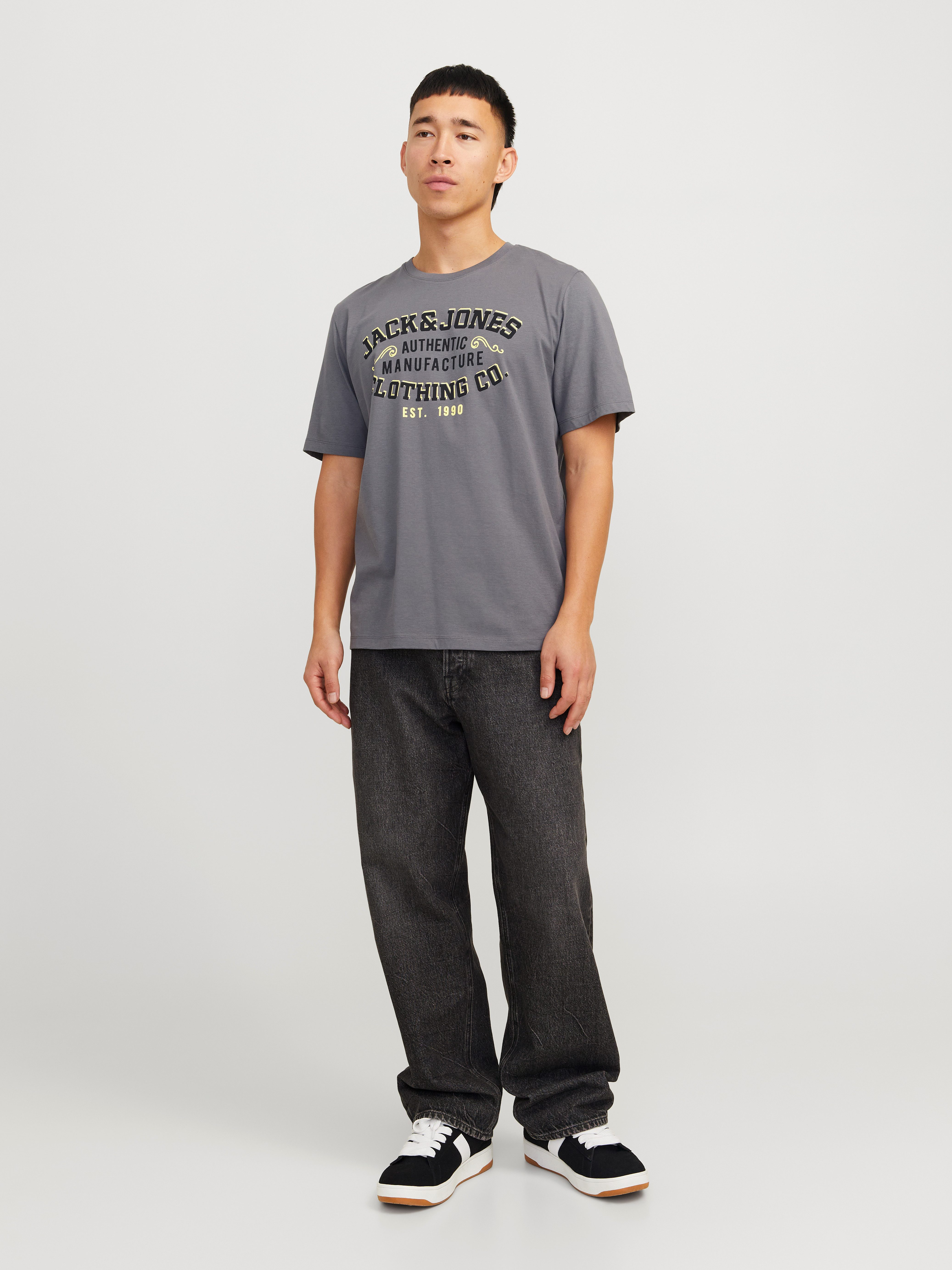 Jack & Jones Shirt met ronde hals JJELOGO TEE SS O-NECK 2 COL SS25 SN