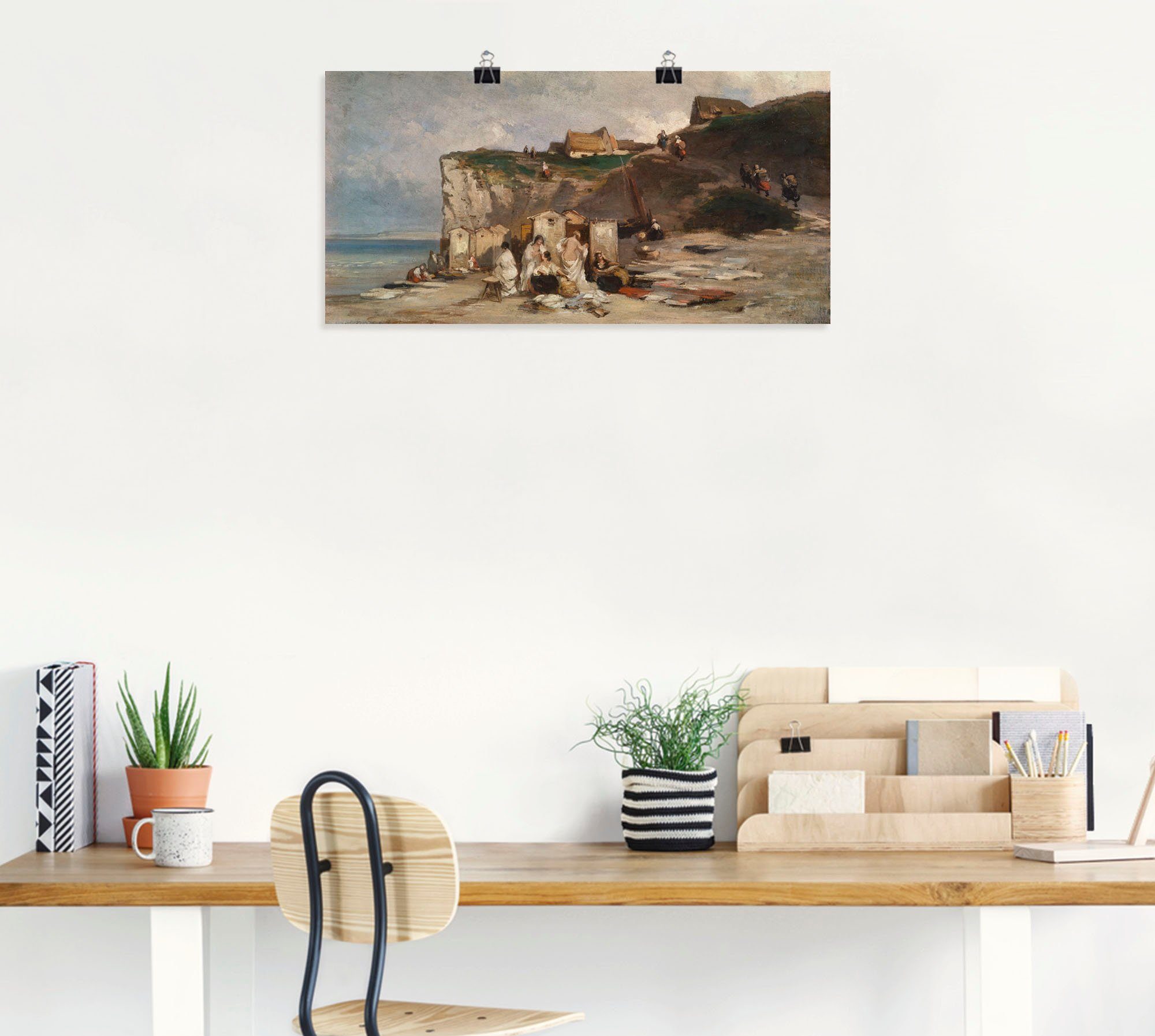 Artland Artprint Vrouwenbad in Dieppe II. Om 1857 als artprint op linnen, muursticker of poster in verschillende maten