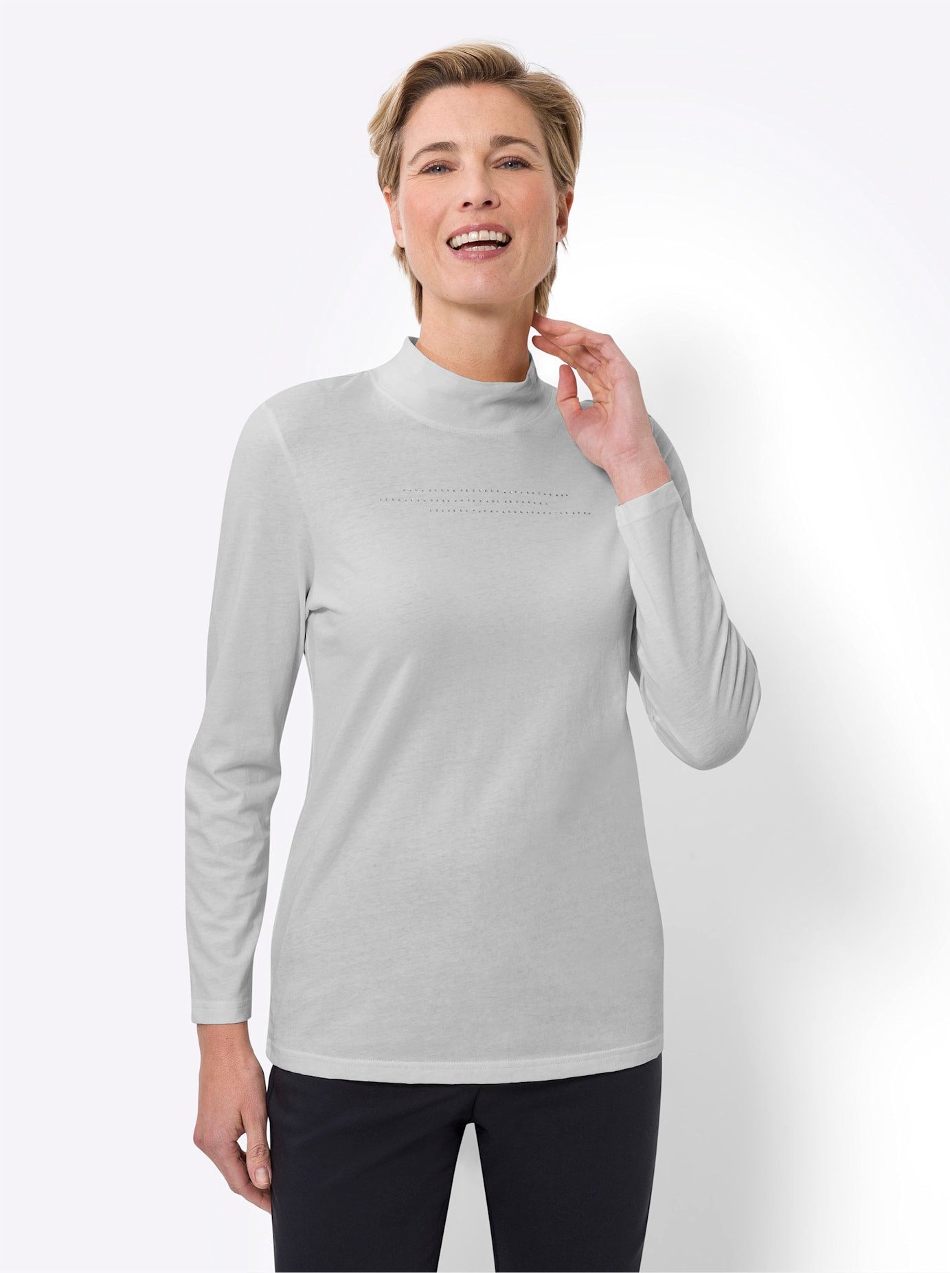 Classic Basics Shirt met staande kraag Shirt met opstaand kraagje (1-delig)