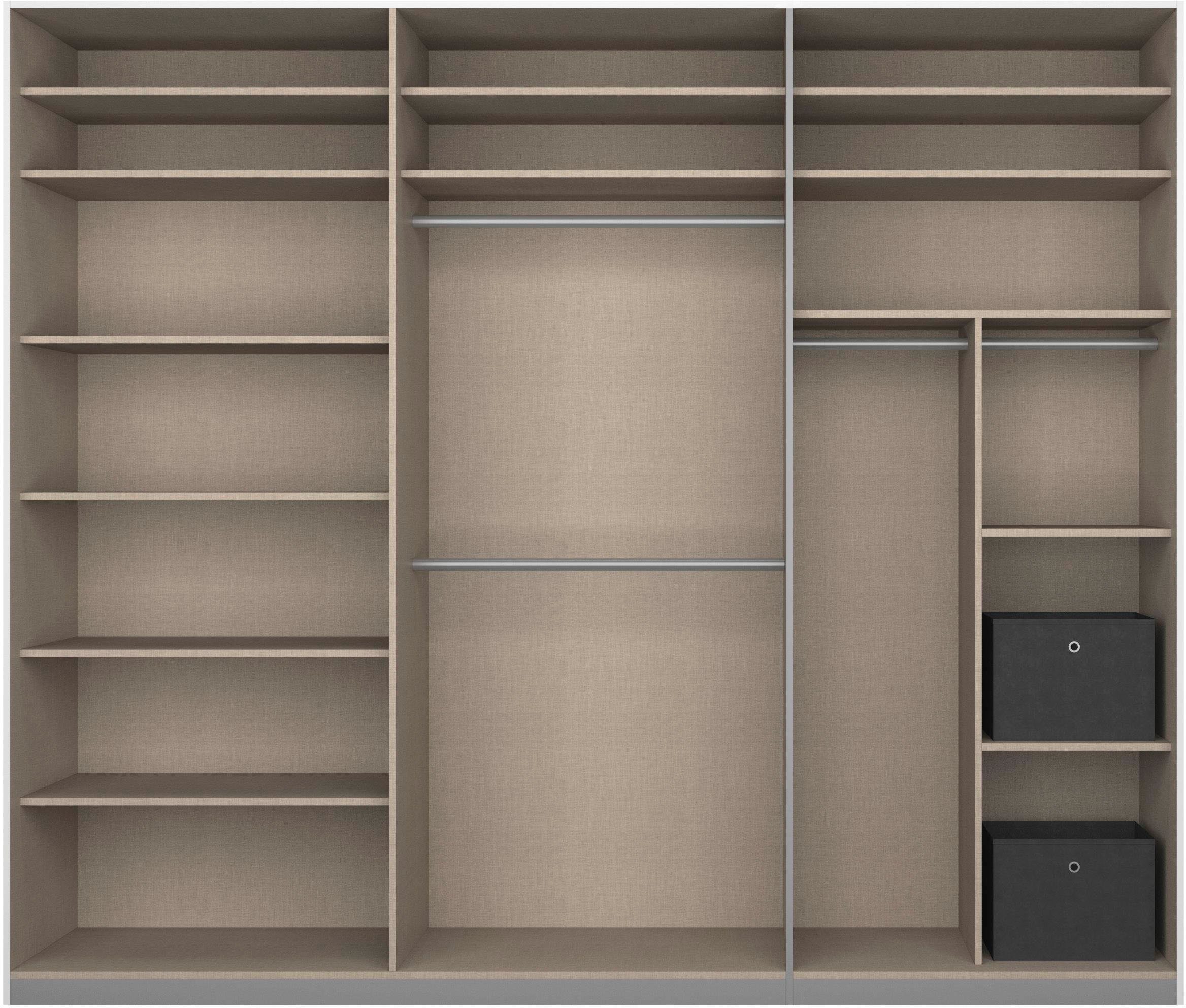 rauch Schuifdeurkast Kledingkast Garderobe CORTONA inclusief interieurindeling,