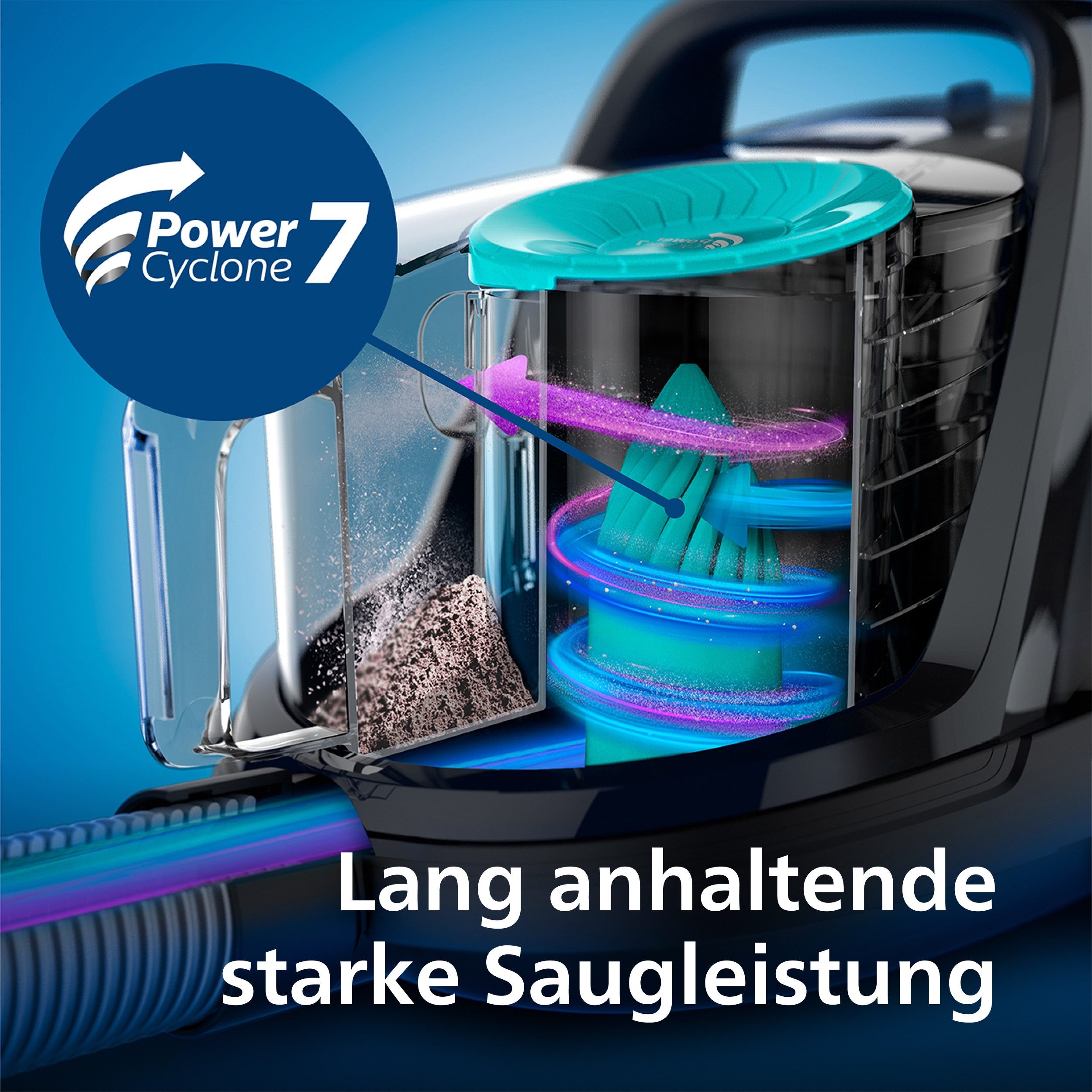 Philips Stofzuiger FC9555/09 met 1,5 l inhoud en tri-active+-zuigmond