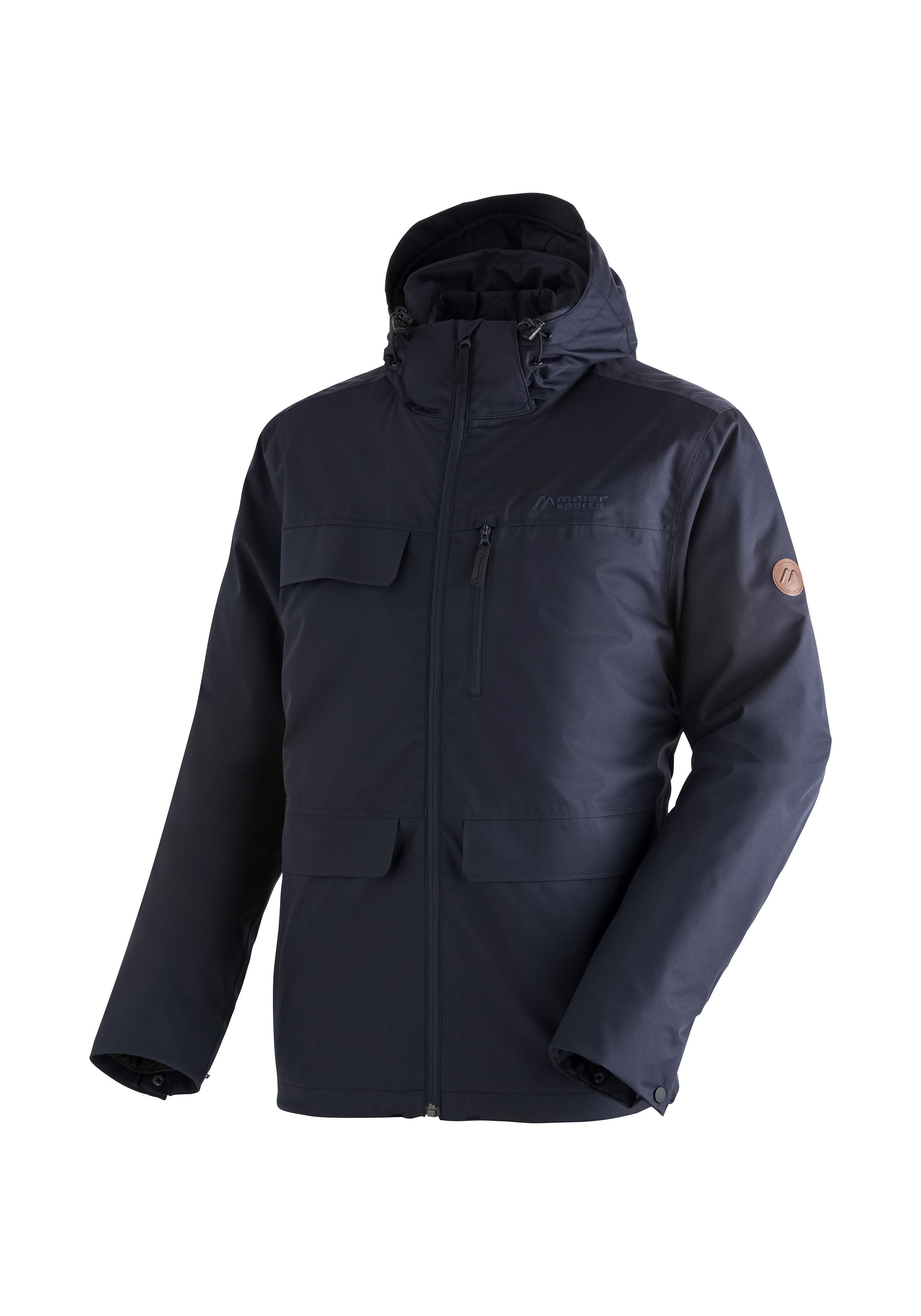 Maier Sports Functioneel jack WOUT Heren outdoor-jack wind waterdicht 2 ritszakken en capuchon