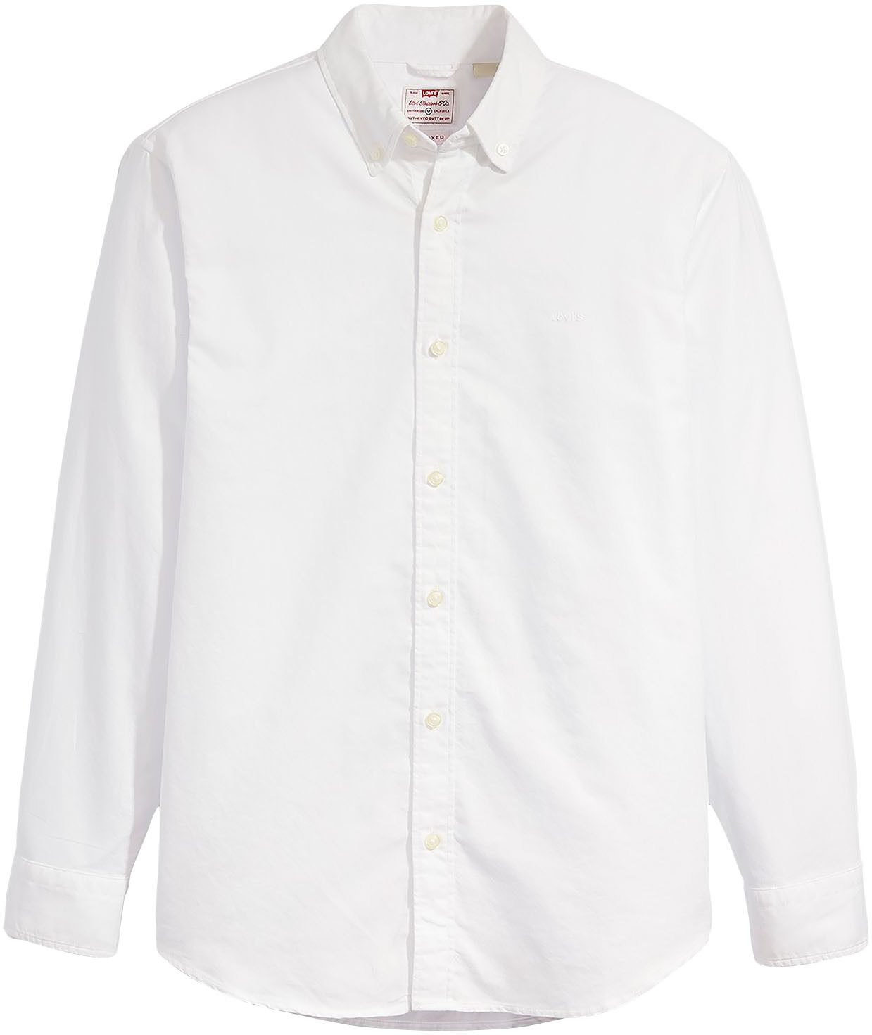 Levi's Overhemd met lange mouwen AUTHENTIC BUTTON DOWN met ton-in-ton logo-borduursel op de borst