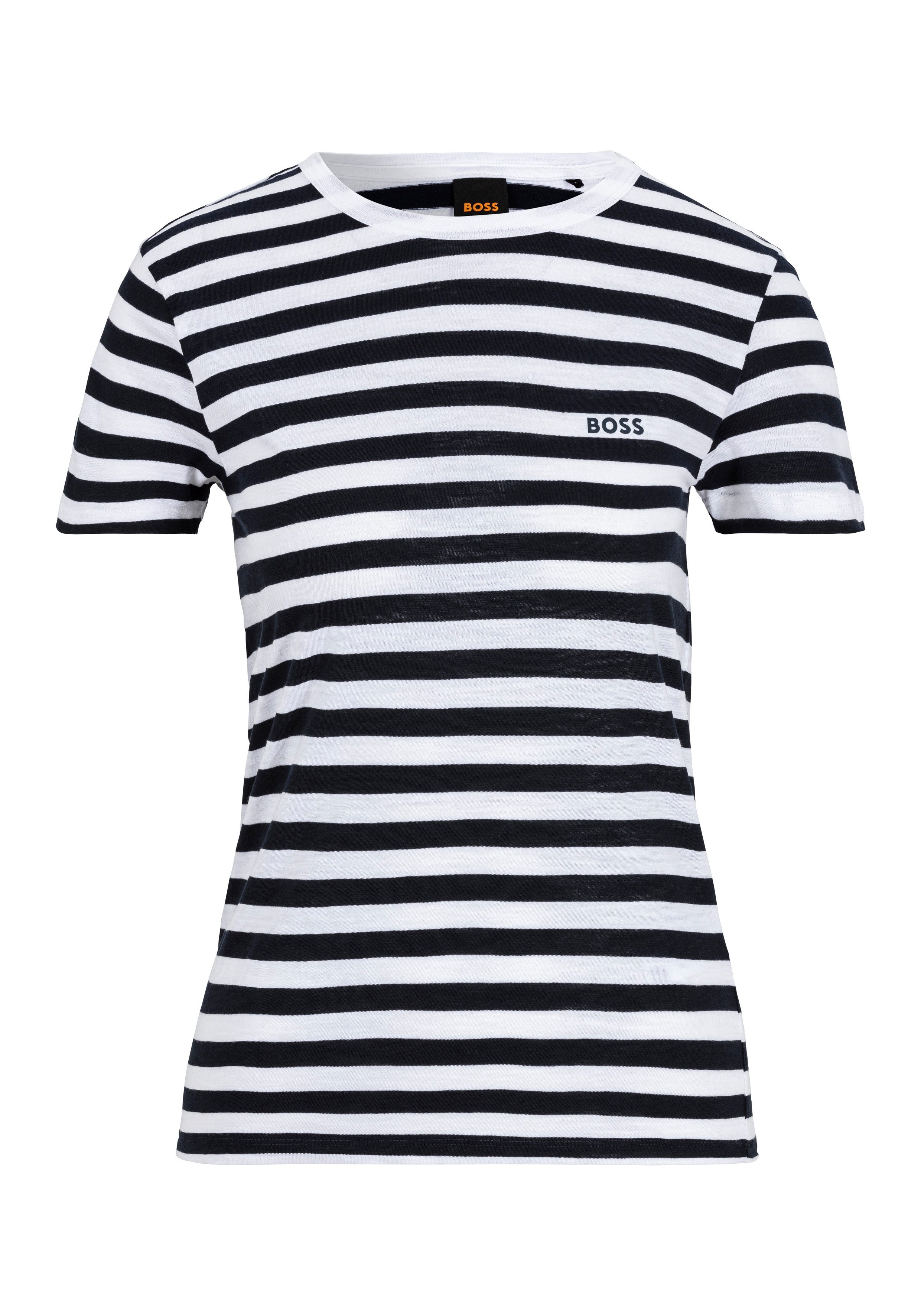 Boss Orange T-shirt Esla Striped Premium Damesmode Premium damesmode, in gestreept ontwerp