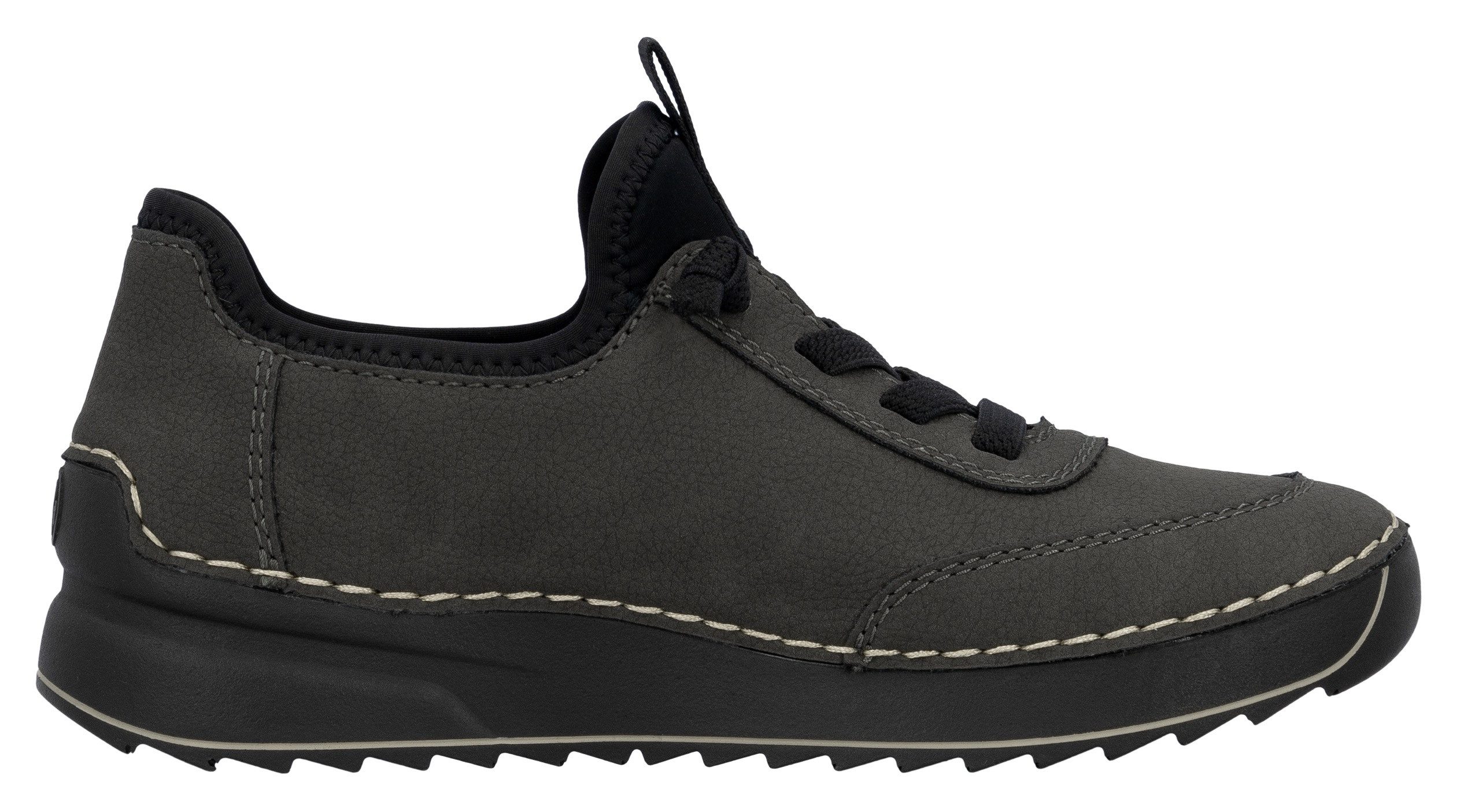 Rieker Sneakers Veterschoen, lage schoen, slipper met contrastnaad