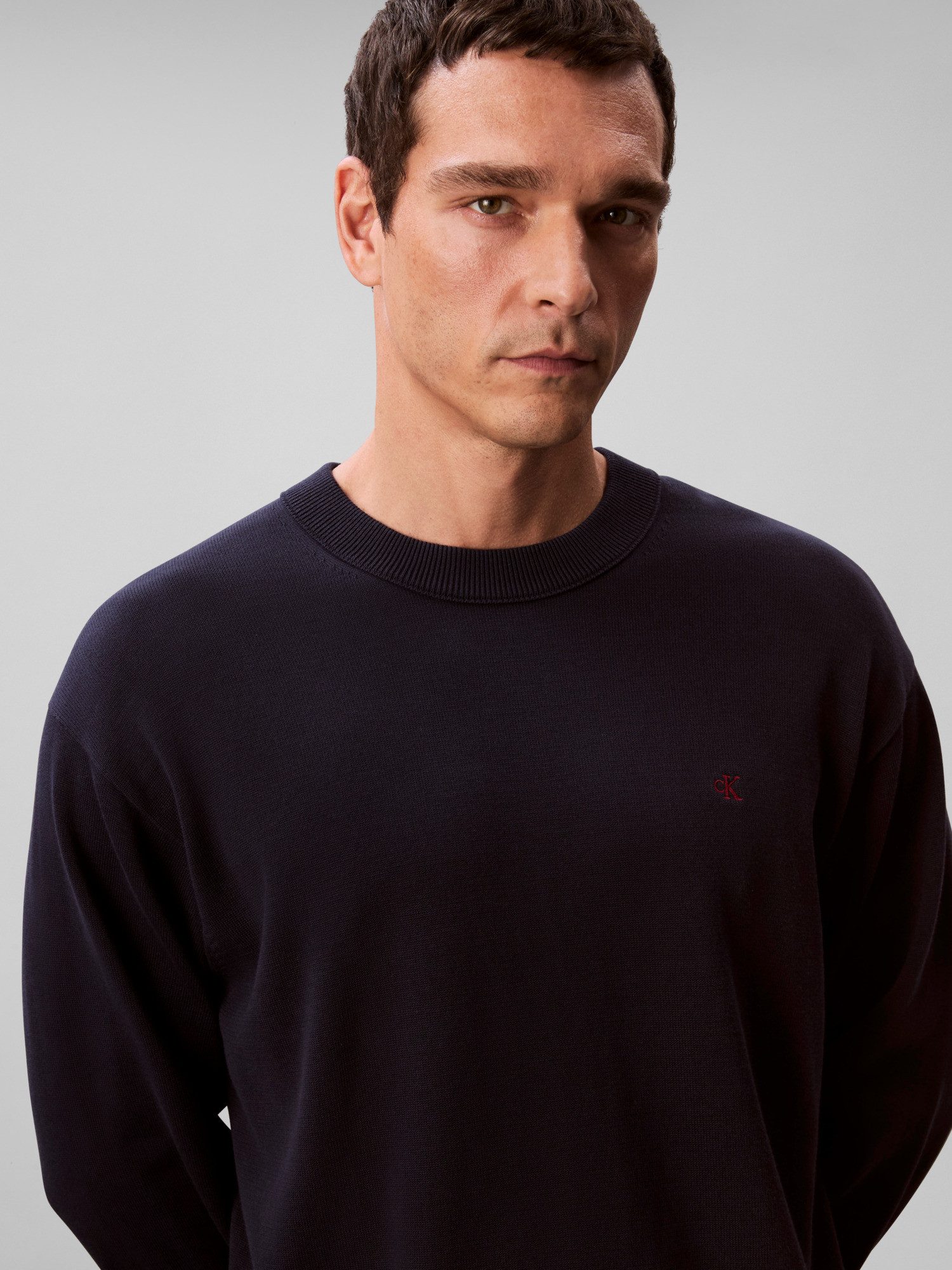 Calvin Klein Gebreide trui LS EZ COTTON CREWNK SWEATER 12GG