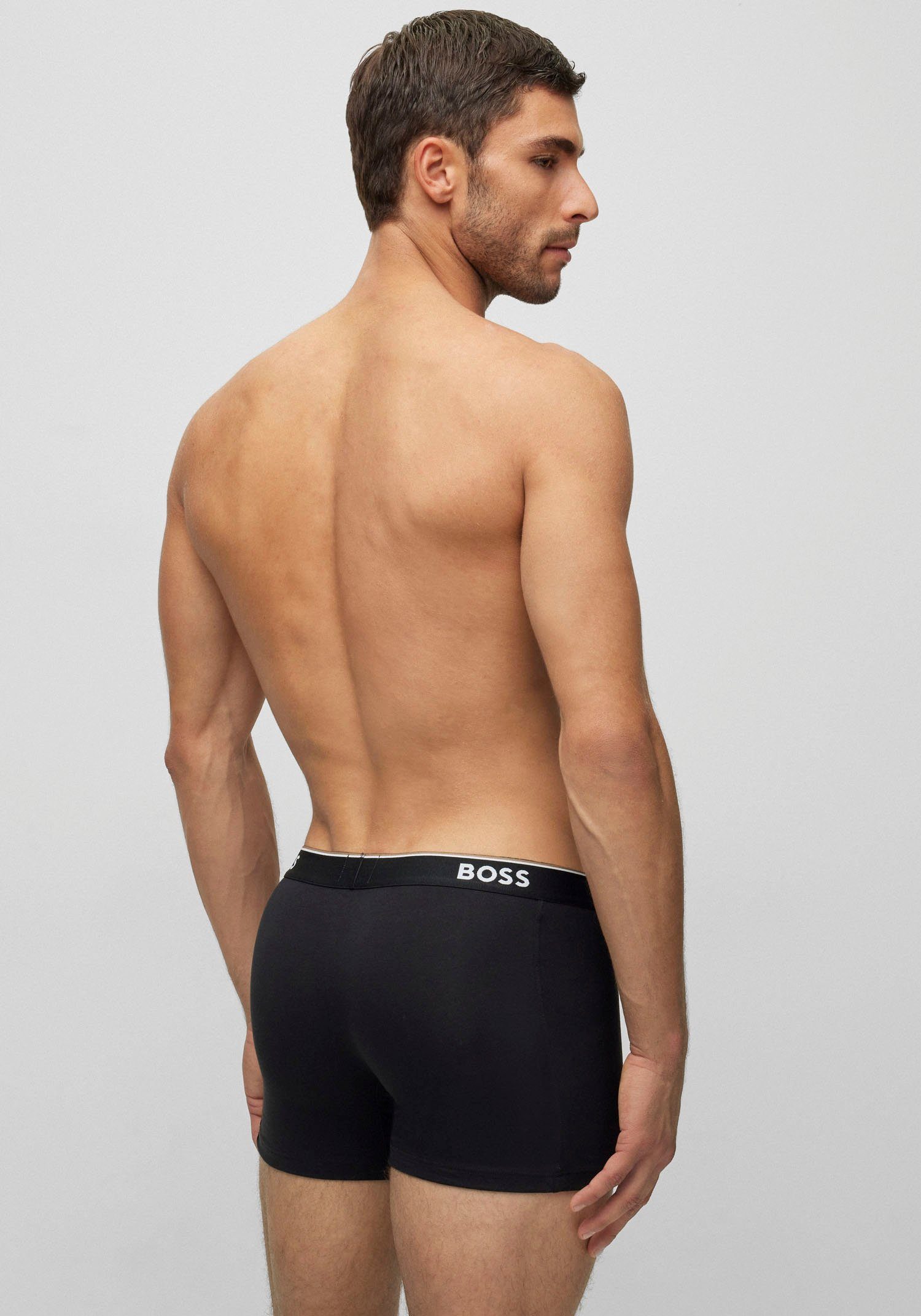 BOSS Lange boxershort BRIEF 3 PACK met in kleur bijpassende weefband (3 stuks)
