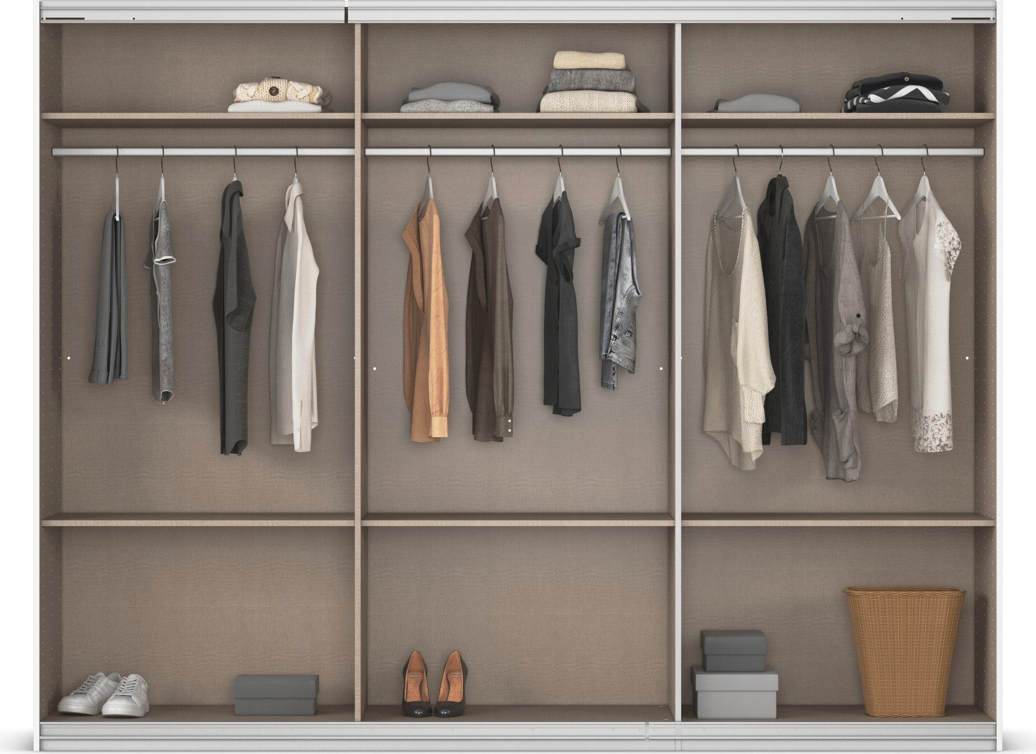 Schuifdeurkast Ferris, kast breedte 2,71m Kast met spiegel in 3 uitvoeringen BASIC/CLASSIC/PREMIUM