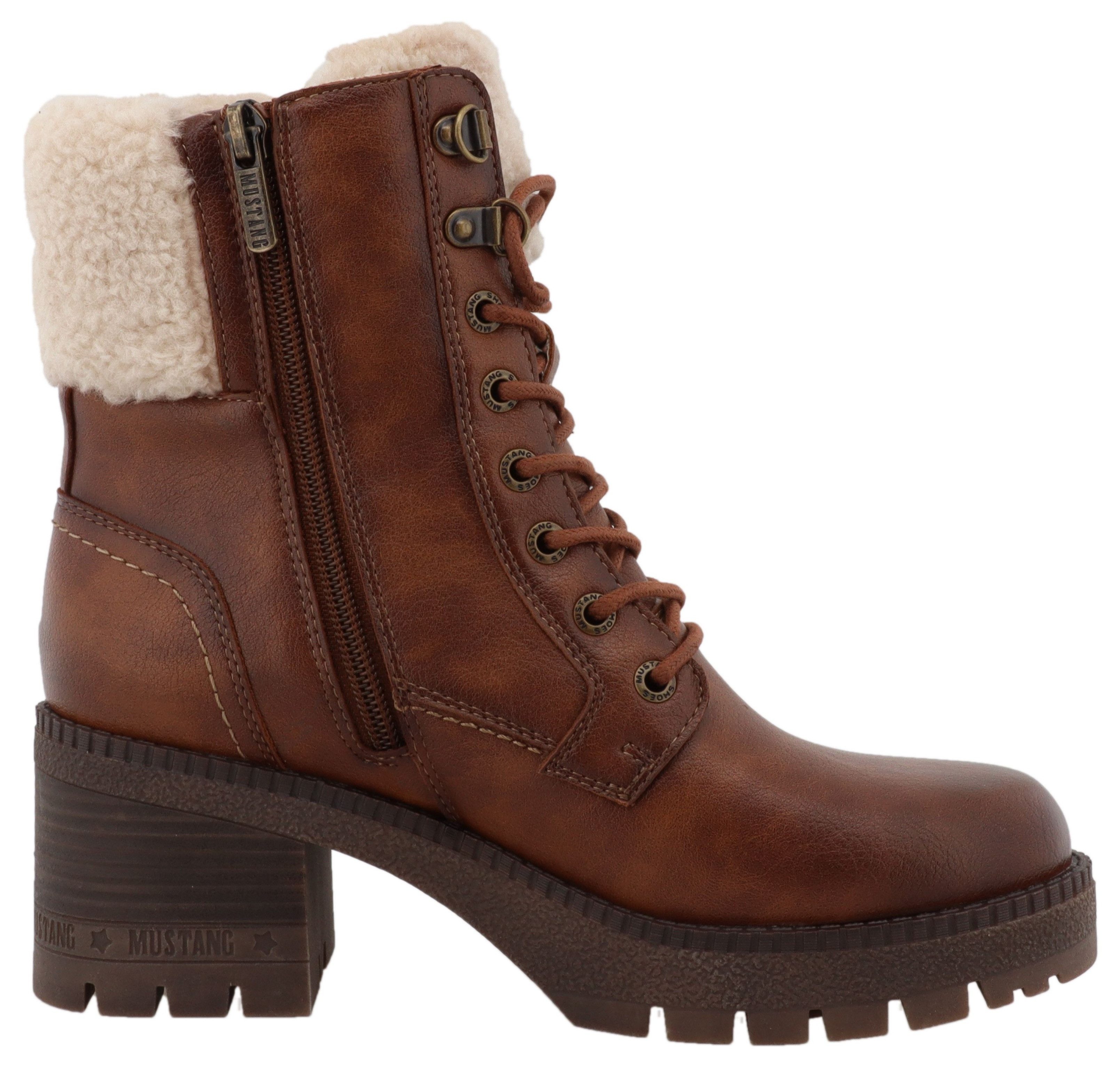 Mustang Shoes Winterlaarsjes CARO Winterboots met blokhak