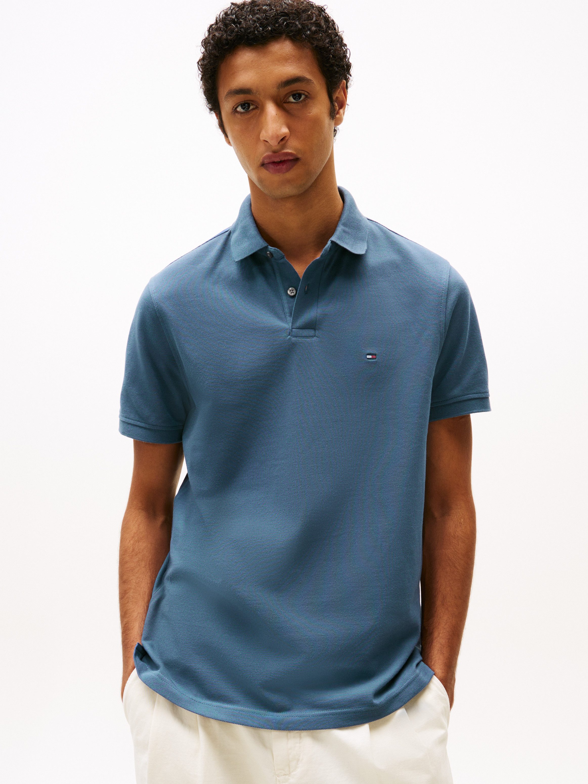 Tommy Hilfiger Poloshirt 1985 REGULAR POLO met contraststrepen en knoopsluiting