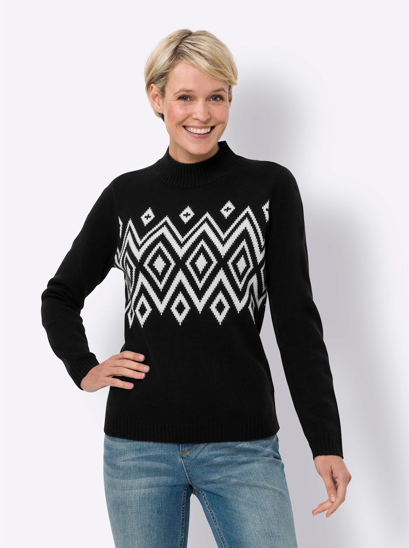 Classic Basics Trui met staande kraag Trui met opstaande kraag