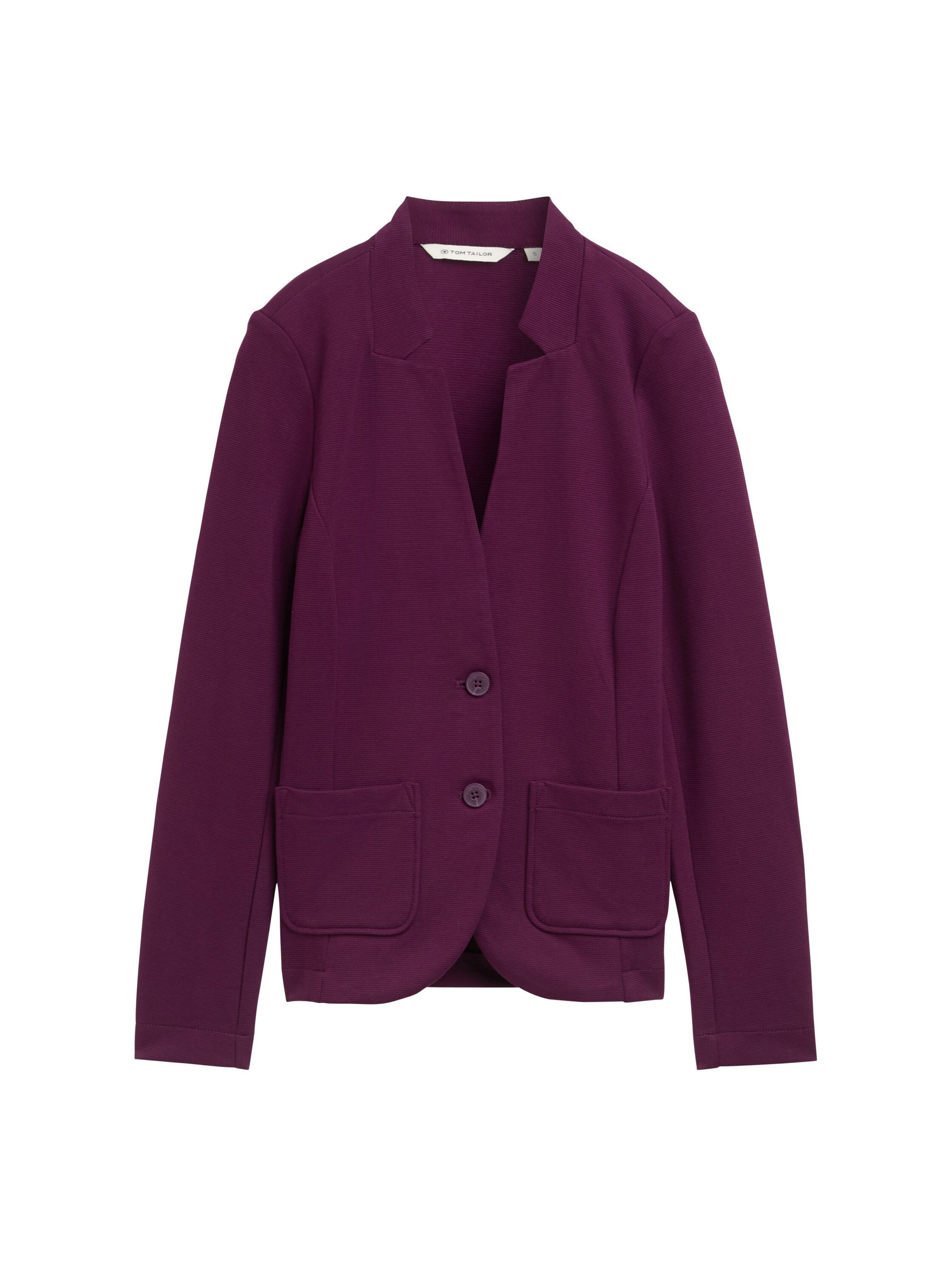 Tom Tailor Sweatblazer Ottoman met opgestikte zakken en structuur