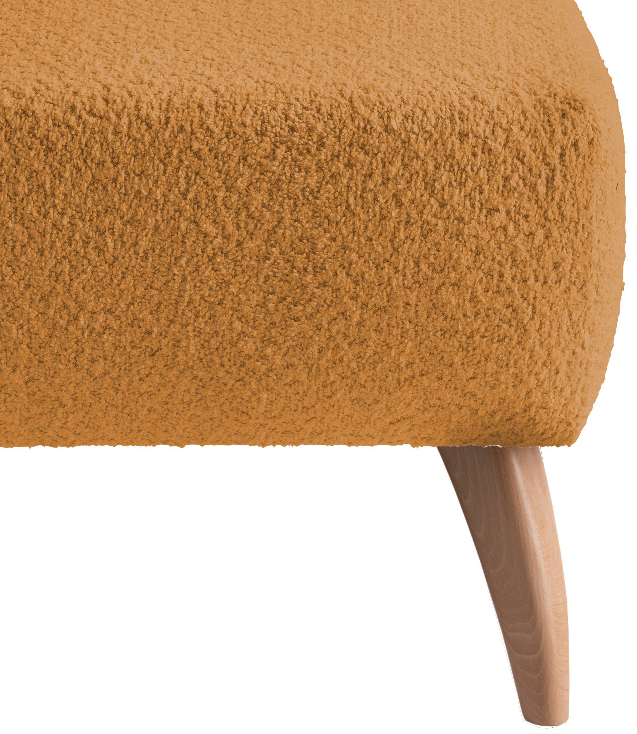 INOSIGN Hocker Colori Kleur houten poten naar keuze, verschillende stoffen, hoogwaardige stof