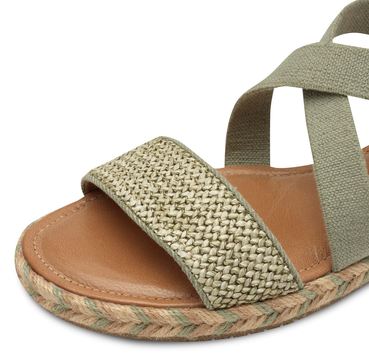 Tamaris Sandalen , plateau, sandalette, zomerschoen met contrast-details