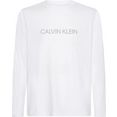 calvin klein performance shirt met lange mouwen wit