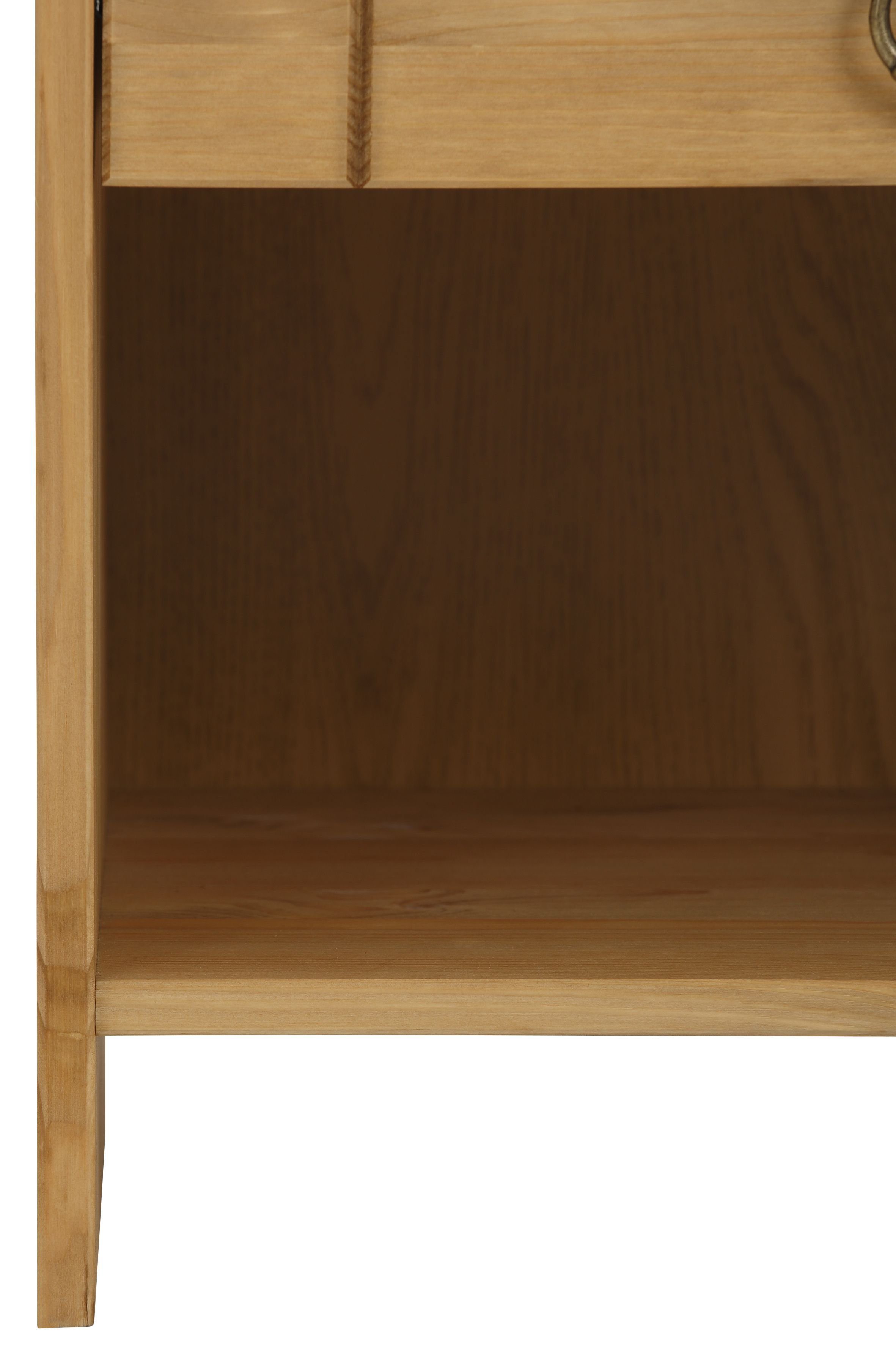 Home affaire Nachtkastje Indra Nachtkastje met decoratief freeswerk, breedte: 50 cm