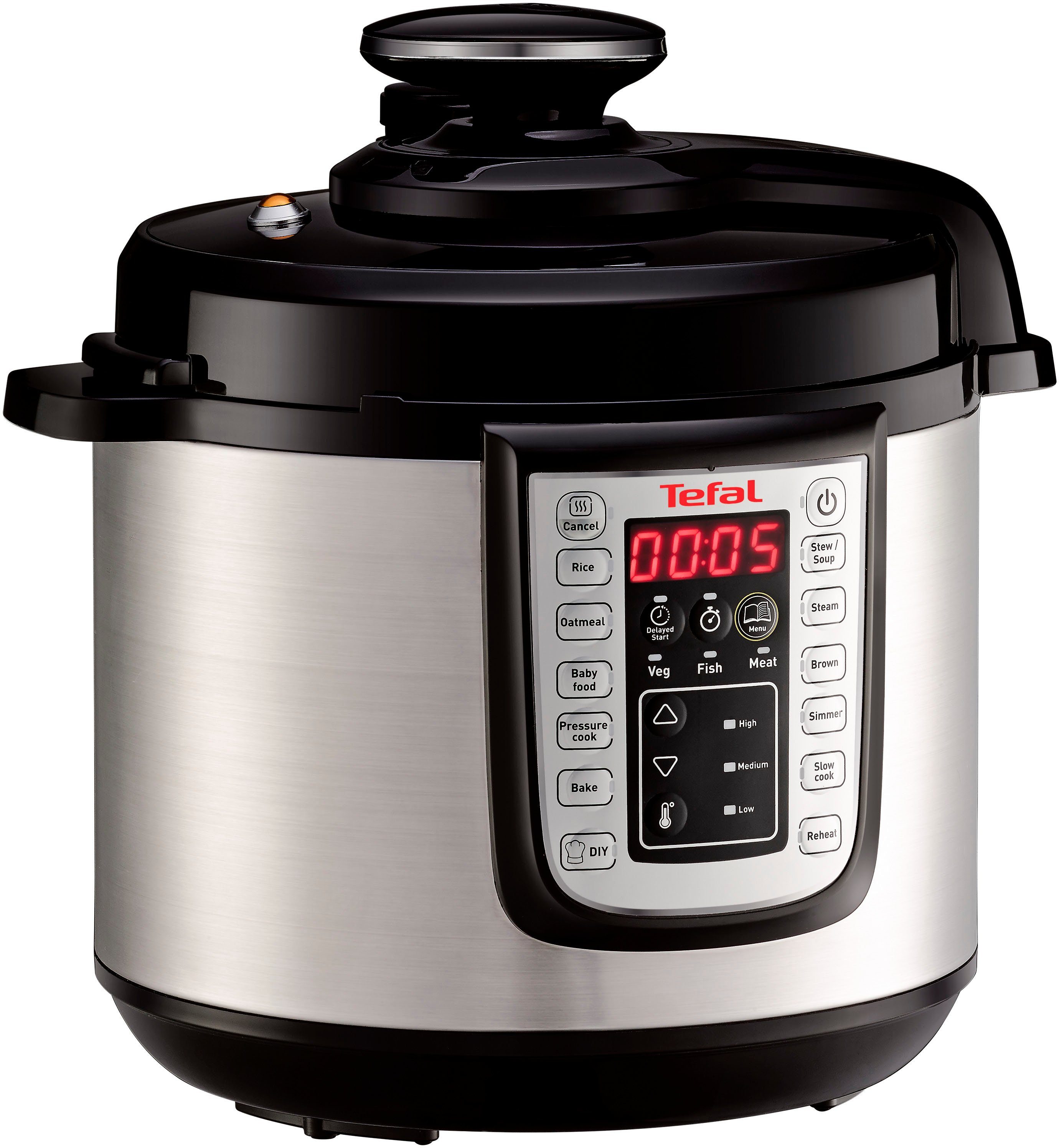 Tefal Multi-cooker CY505E Fast & Delicious elektrische snelkookpan, 25 programma’s, 6l...