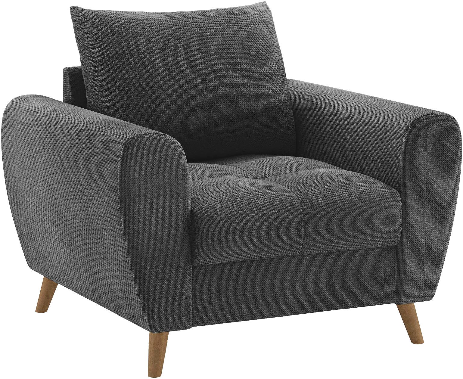 Mr. Couch Fauteuil Blackburn II Passend bij de set, met koudschuimvering tot 140 kg belastbaar fauteuils zwart
