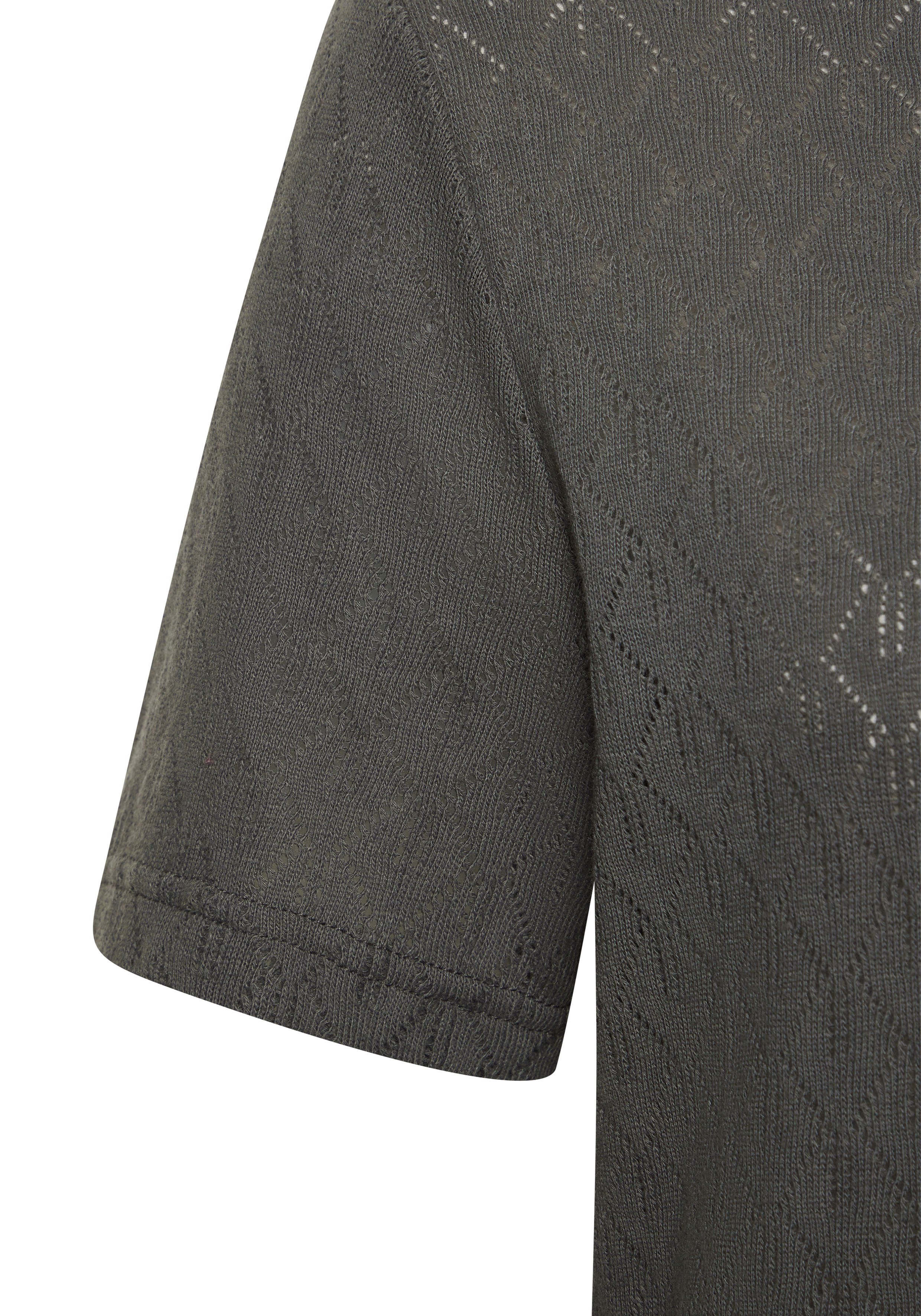 Vivance Shirt met korte mouwen Met modieus ajourpatroon in een zachte katoenkwaliteit