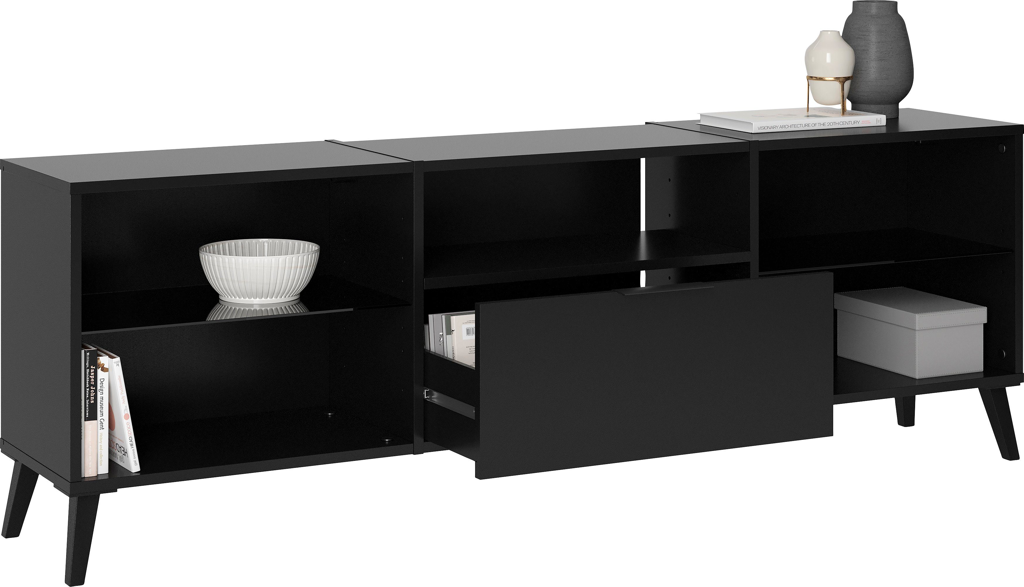 FMD Tv-meubel Dark Breedte 153,5 cm