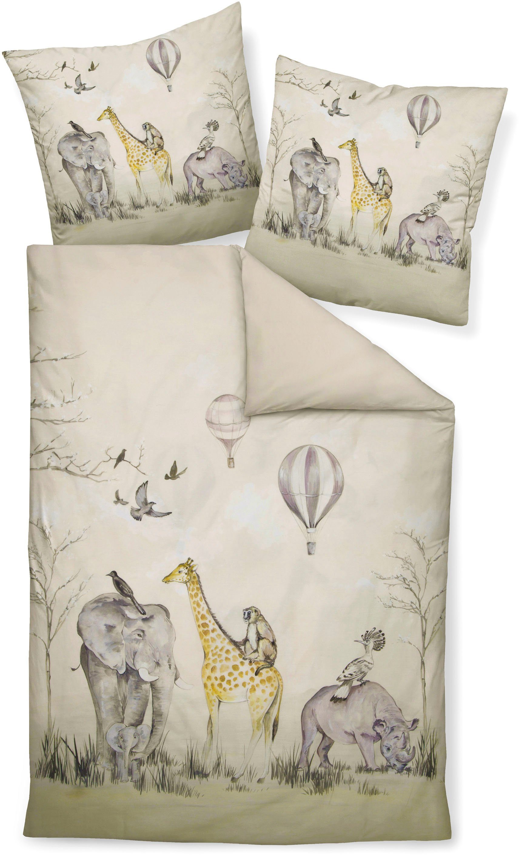 Janine Overtrekset Modern art S42097-07 *155x220,80x80 dekbedovertrekken bruin