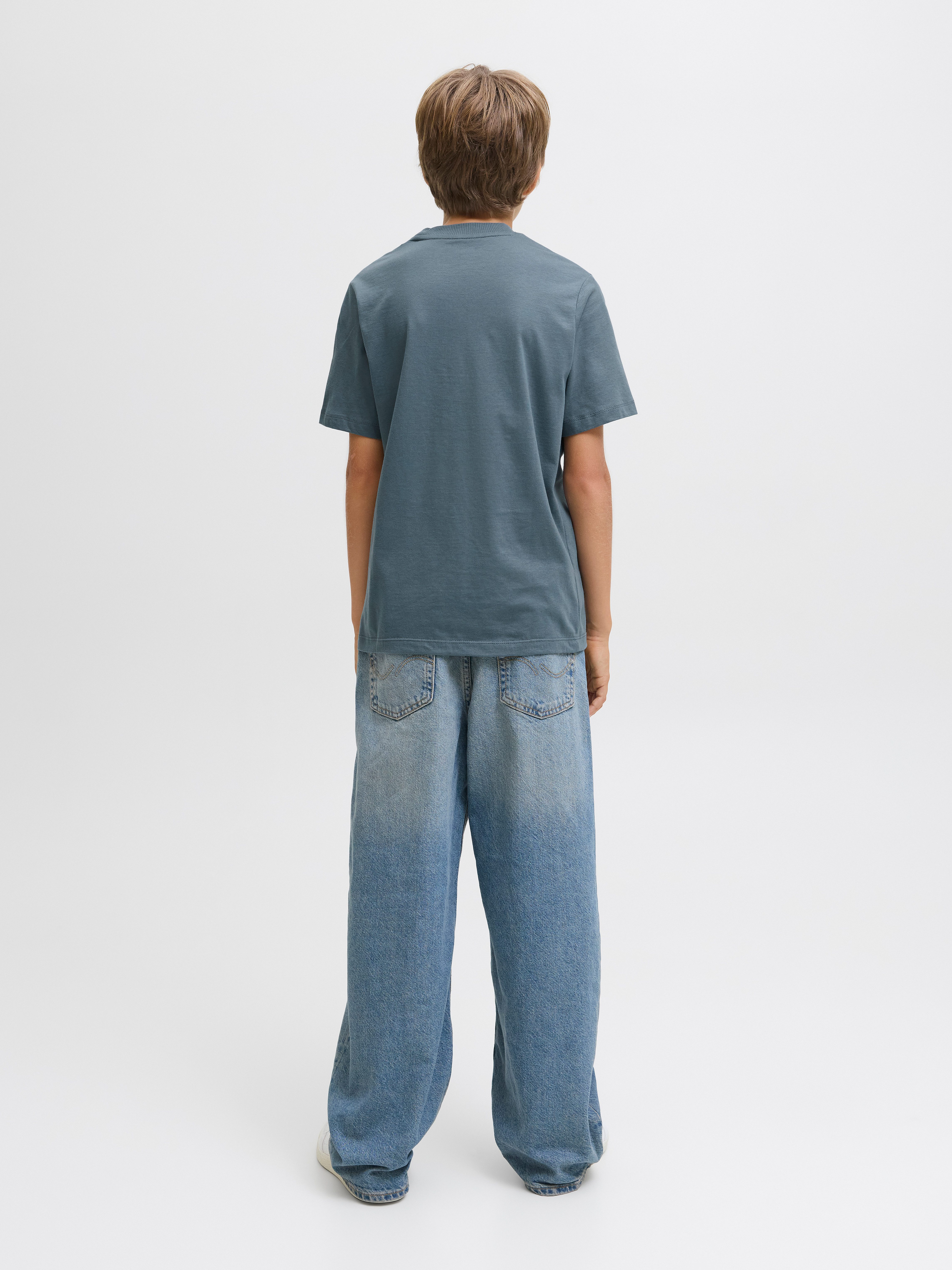 Jack & Jones Junior Shirt met ronde hals JJECALEB VARSITY TEE SS O-NECK NOOS JNR