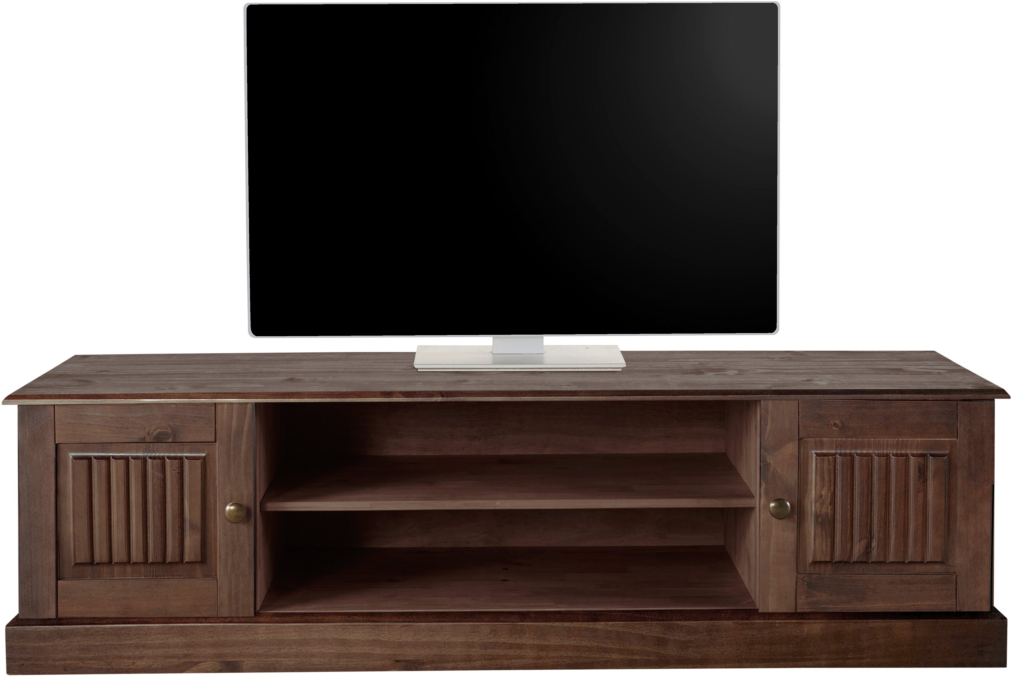 Home affaire Tv-meubel Liotta met kabeldoorgang en 1 losse plank, massief grenen